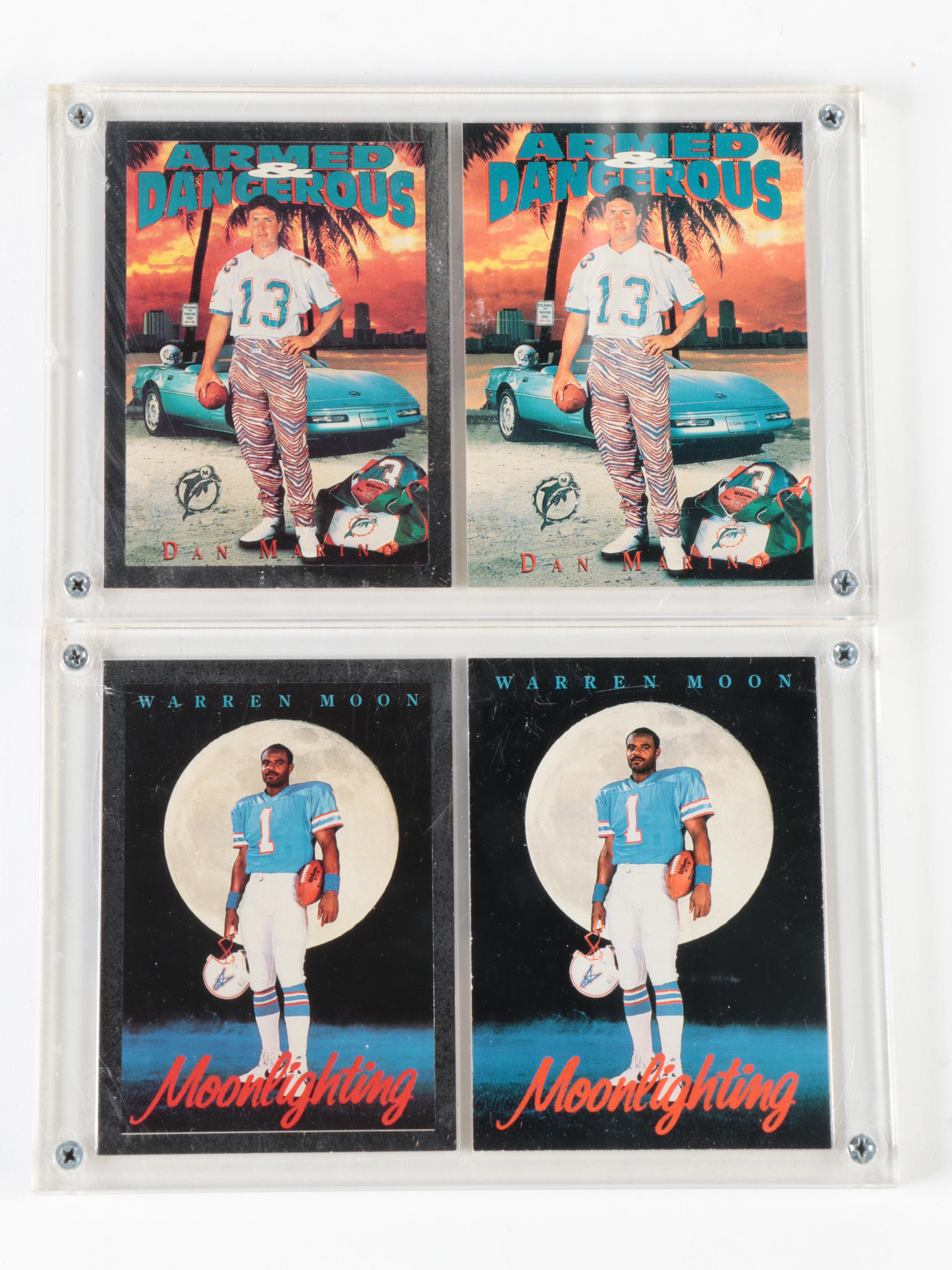 Skybox Football Cards with Metallic Including Joe Montana, Emmitt Smith, 1990s