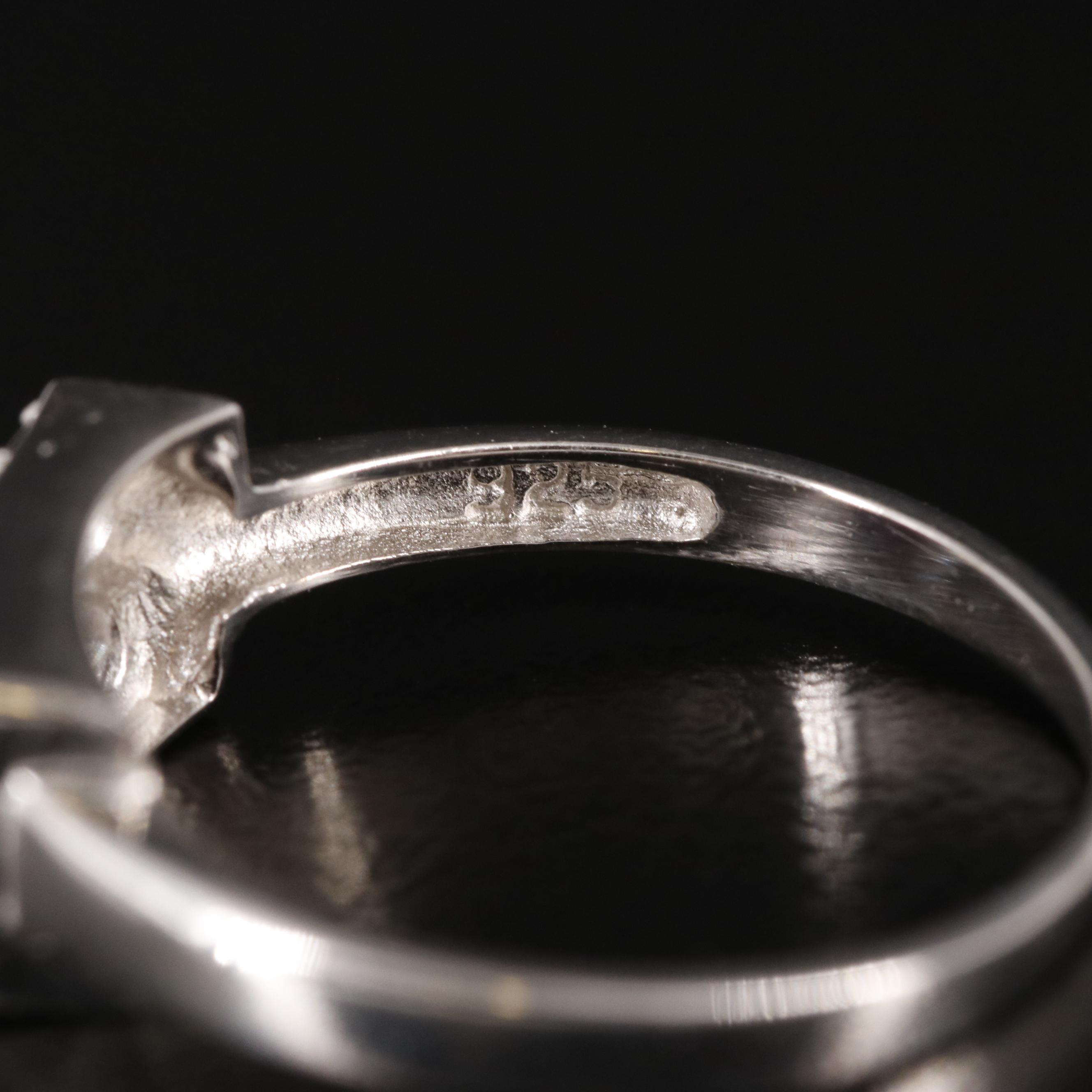 Sterling Ruby and White Topaz Ring