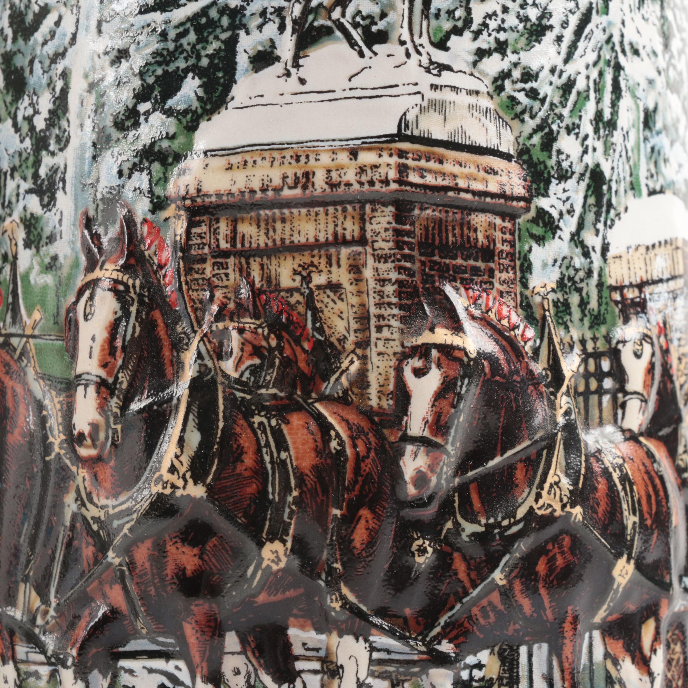 Ceramarte for Anheuser-Busch Budweiser Ceramic Christmas Steins