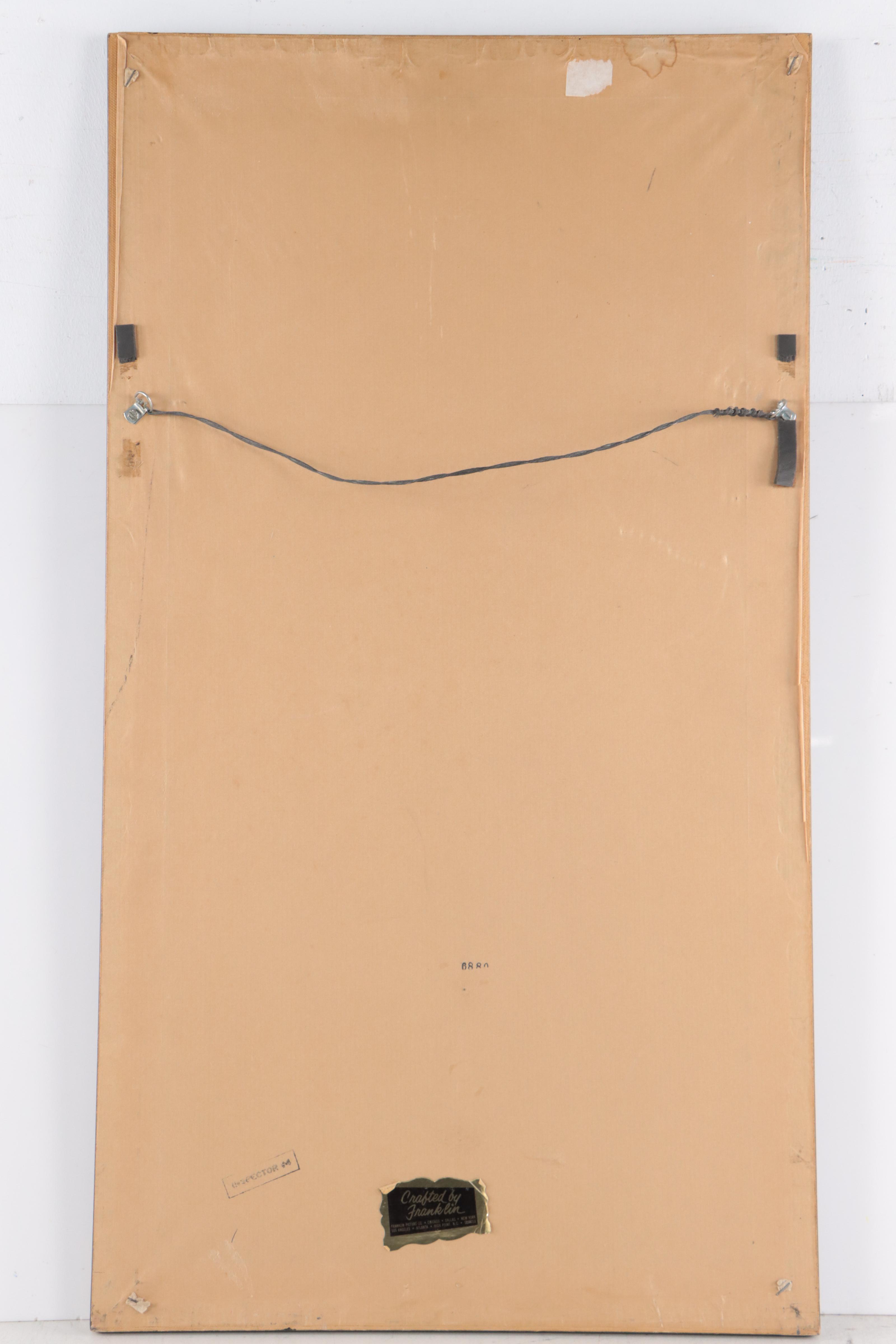 East Asian Offset Lithograph of Birds and Flowers