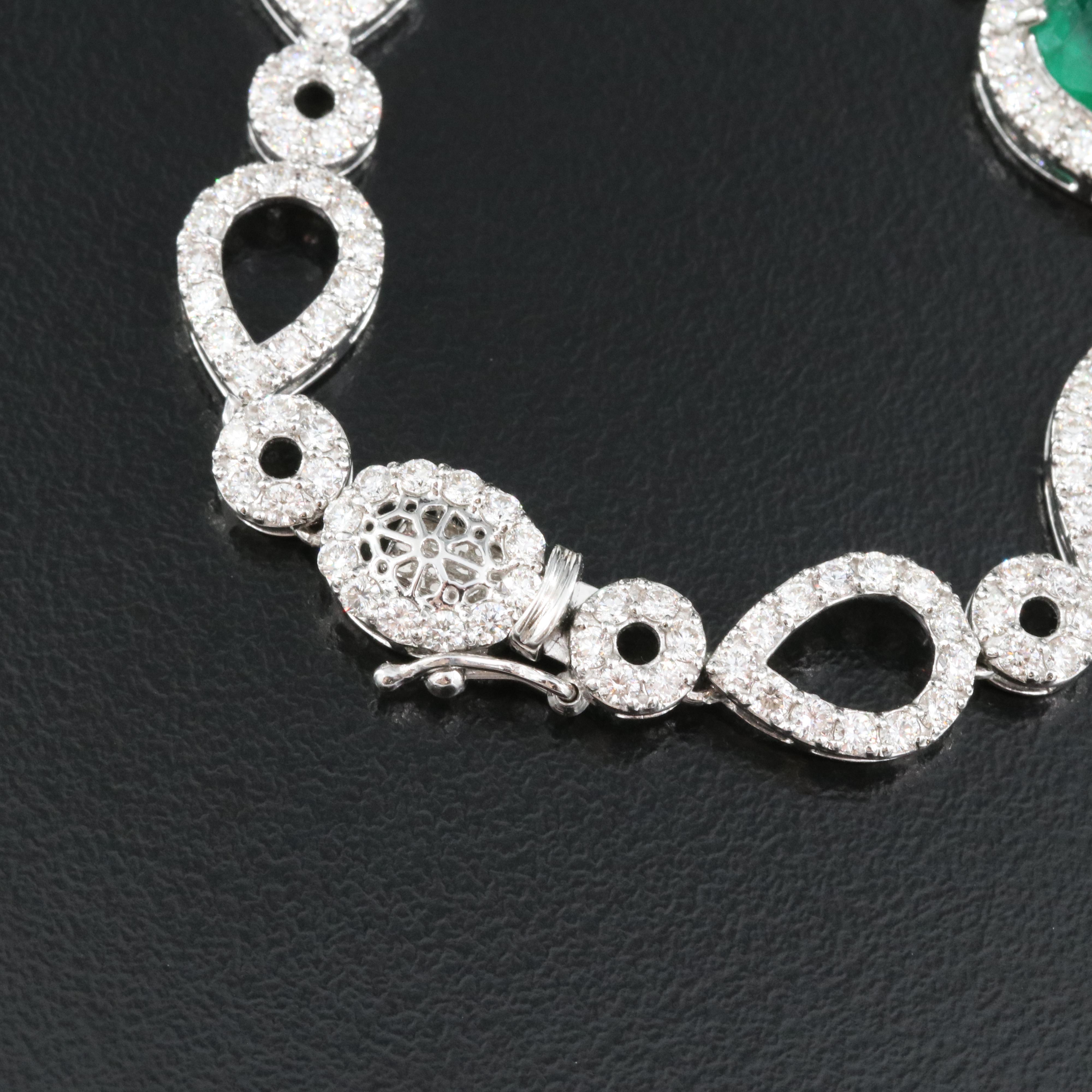 18K 93.13 CTW Emerald and 13.25 CTW Diamond Necklace