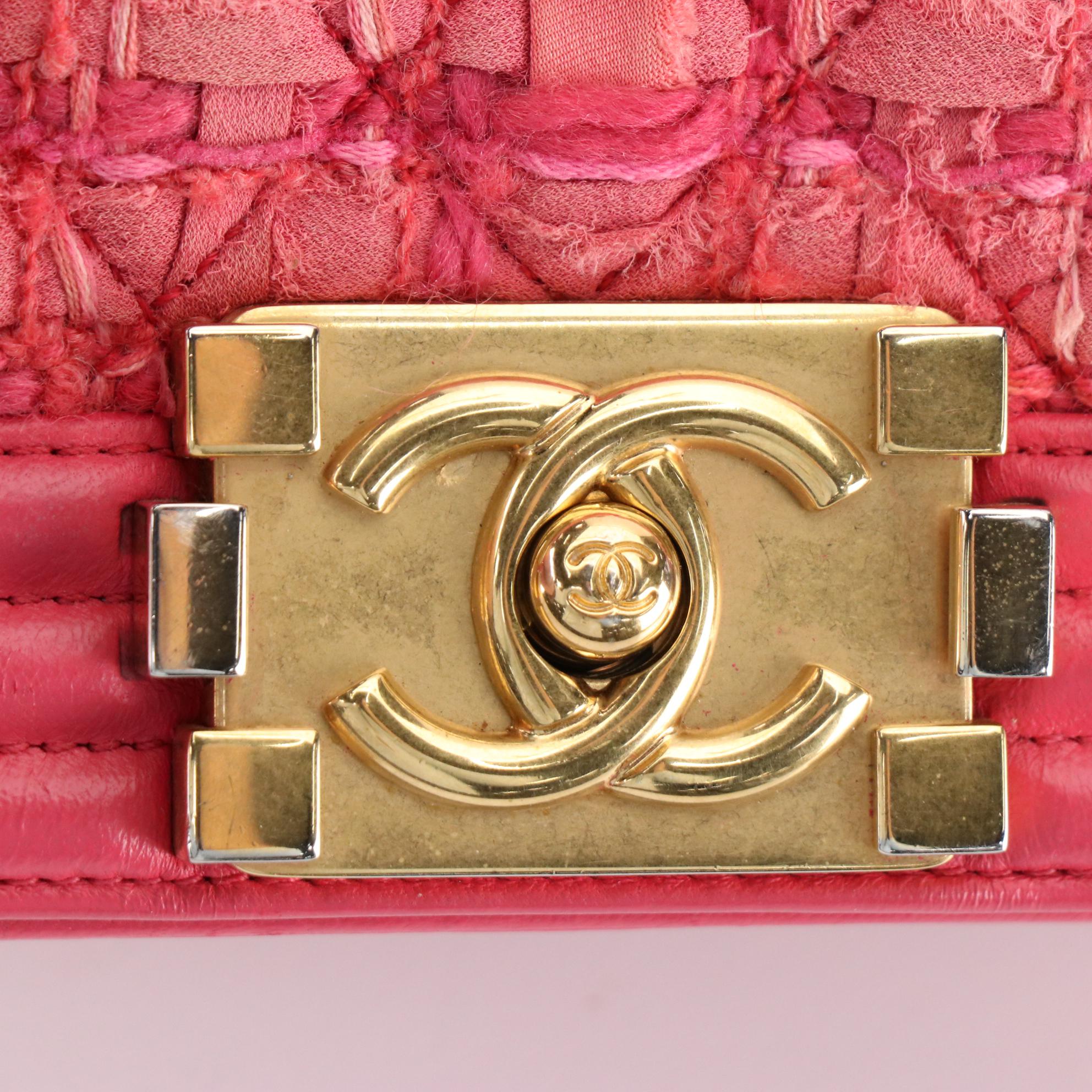 Chanel Small Boy Flap Bag in Tweed and Leather Trim