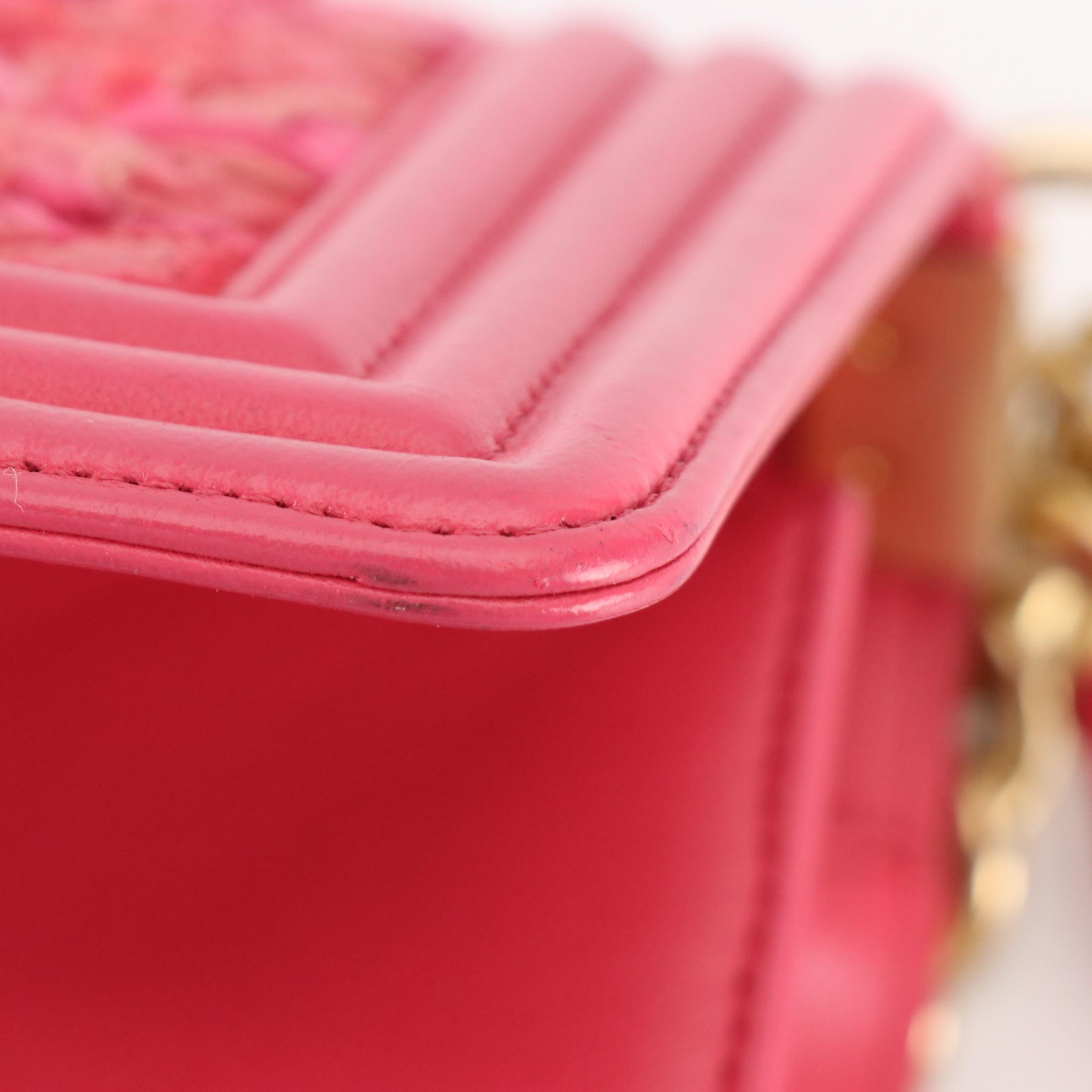 Chanel Small Boy Flap Bag in Tweed and Leather Trim