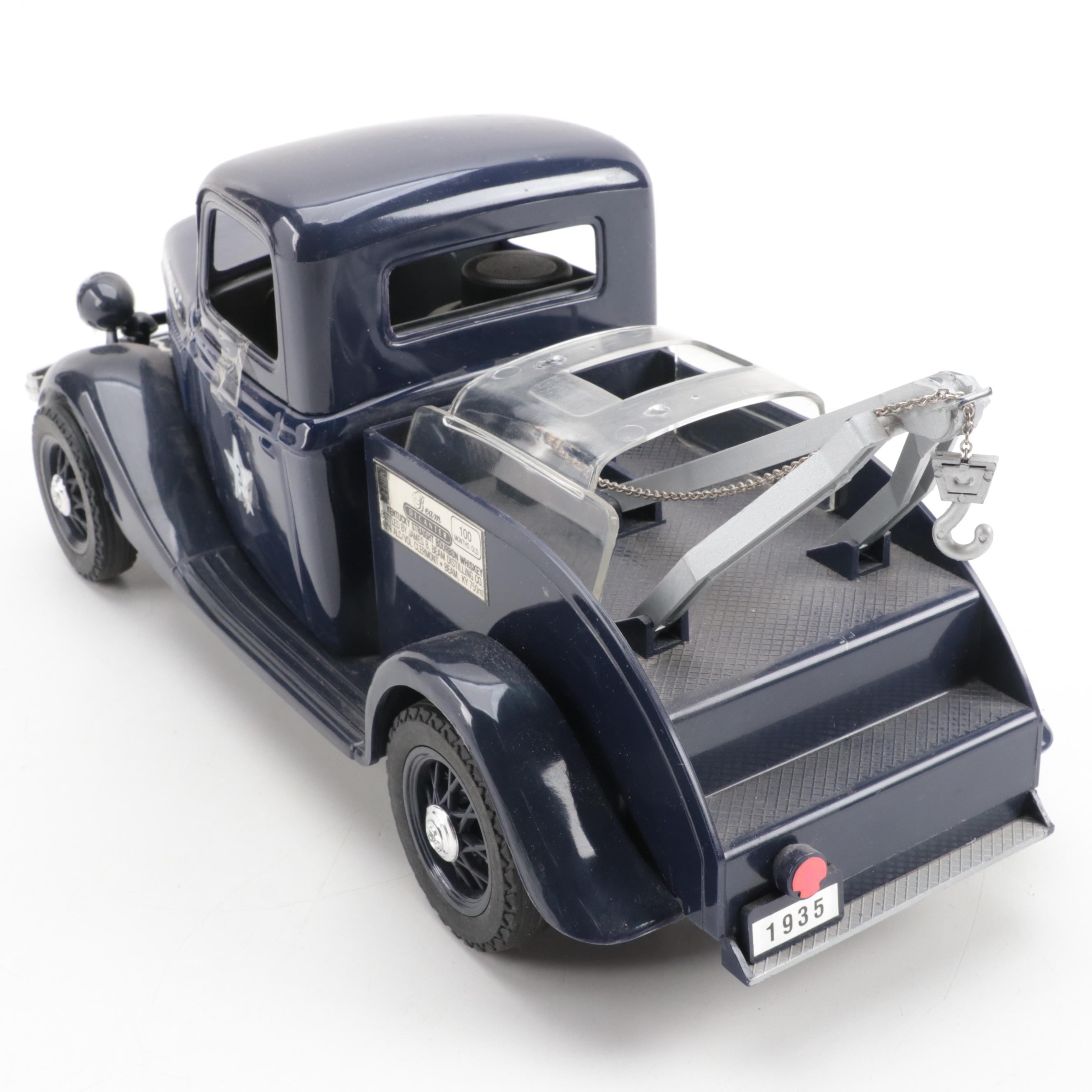 Beam Police Tow Truck Shaped Decanter Holder