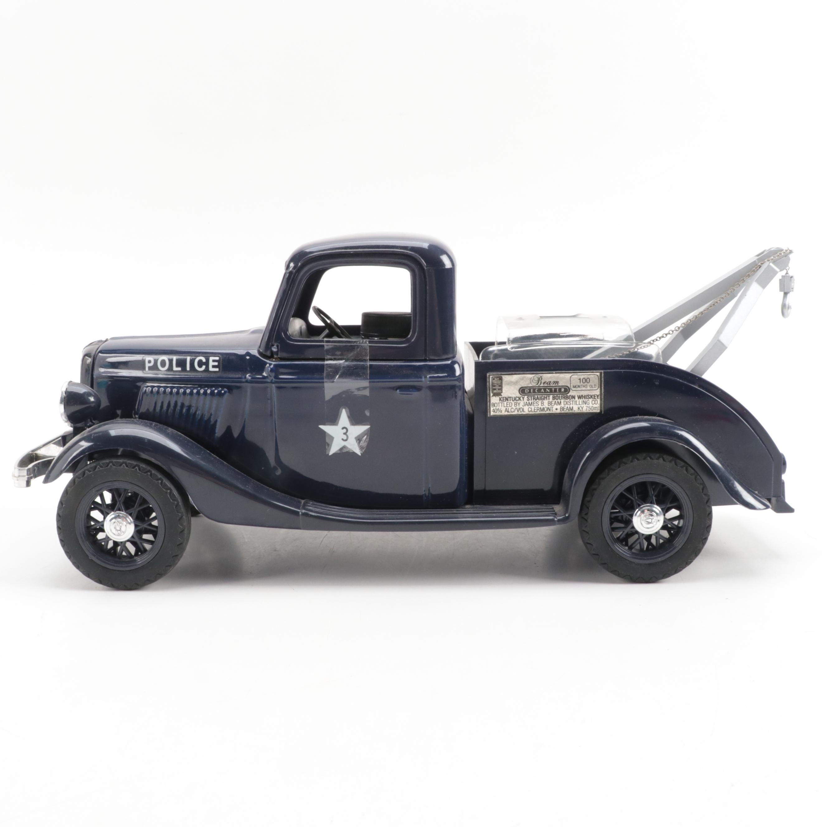 Beam Police Tow Truck Shaped Decanter Holder