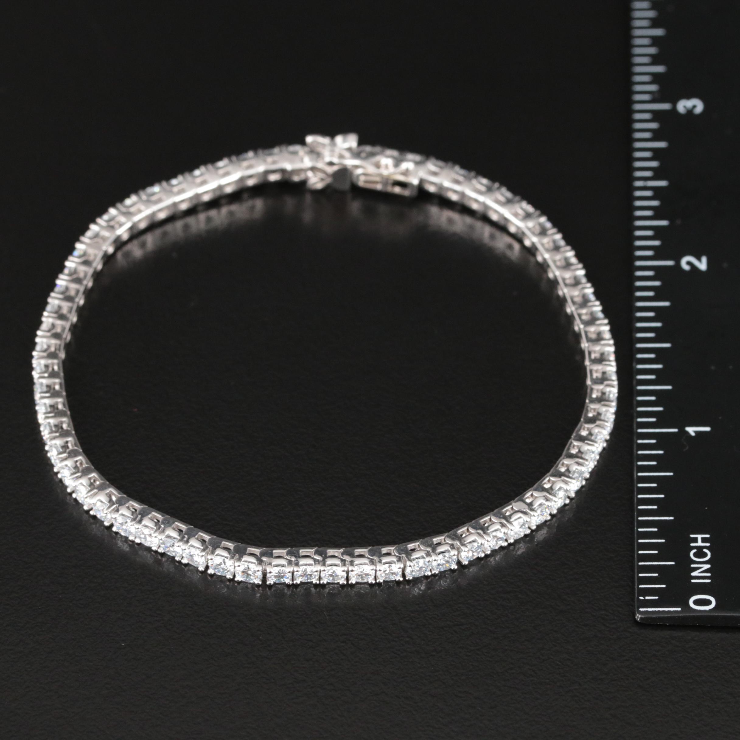 14K 5.00 CTW Lab Grown Diamond Bracelet with IGI Report