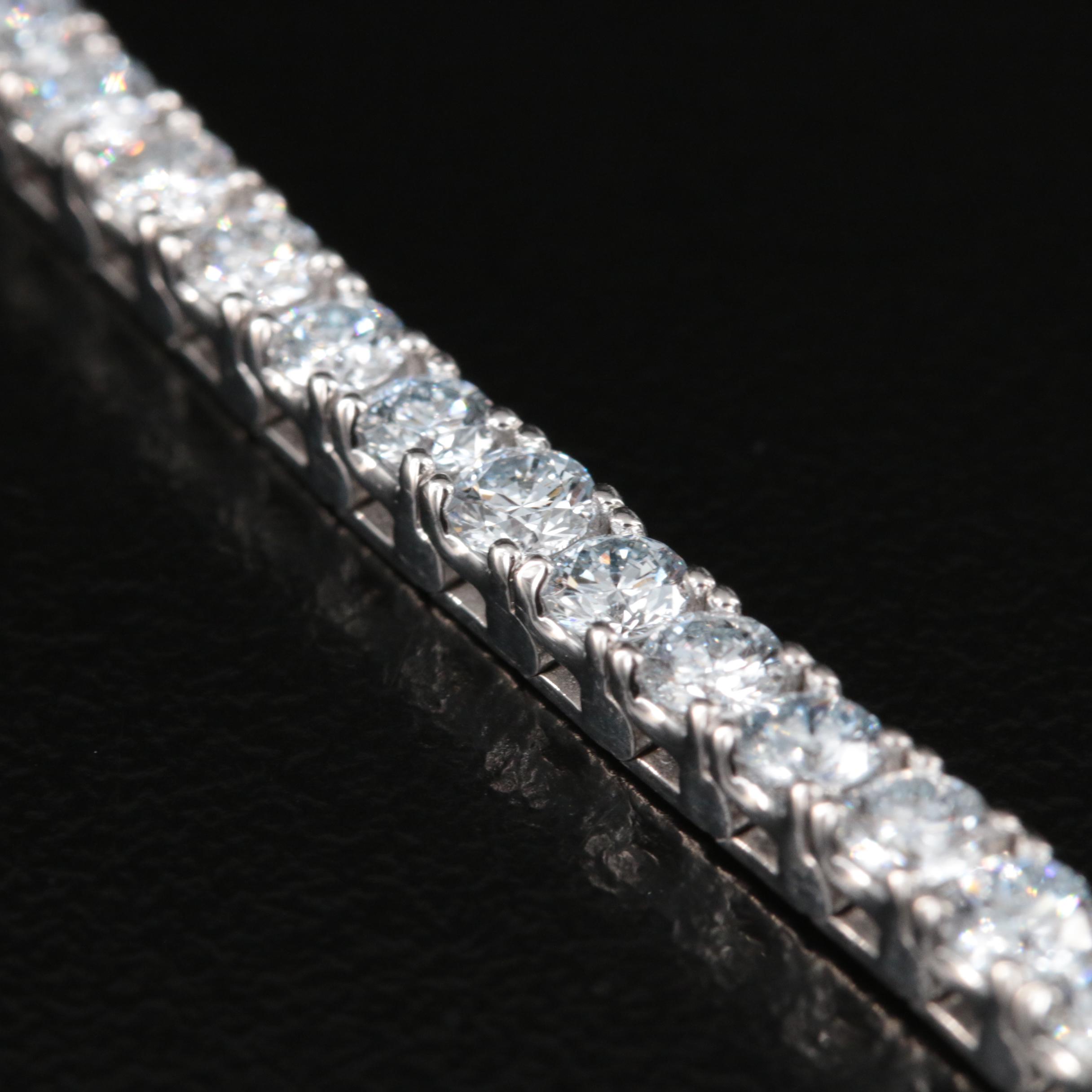 14K 5.00 CTW Lab Grown Diamond Bracelet with IGI Report