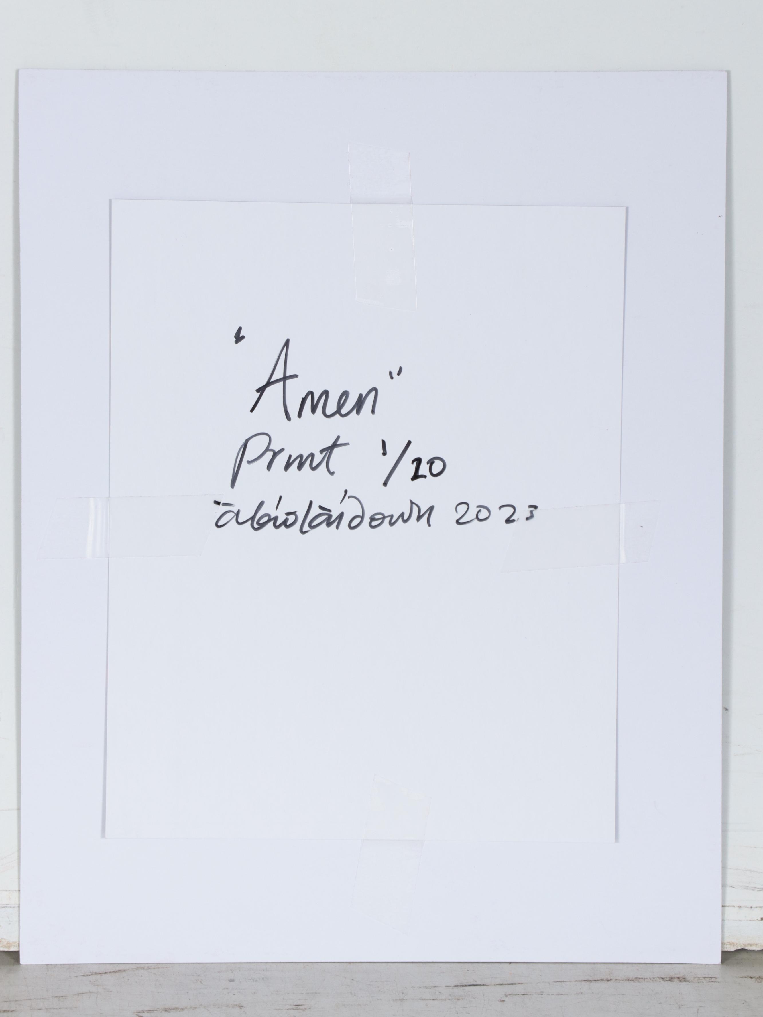 Abiola Idowu Giclée of Abstract Portrait "Amen," 2023