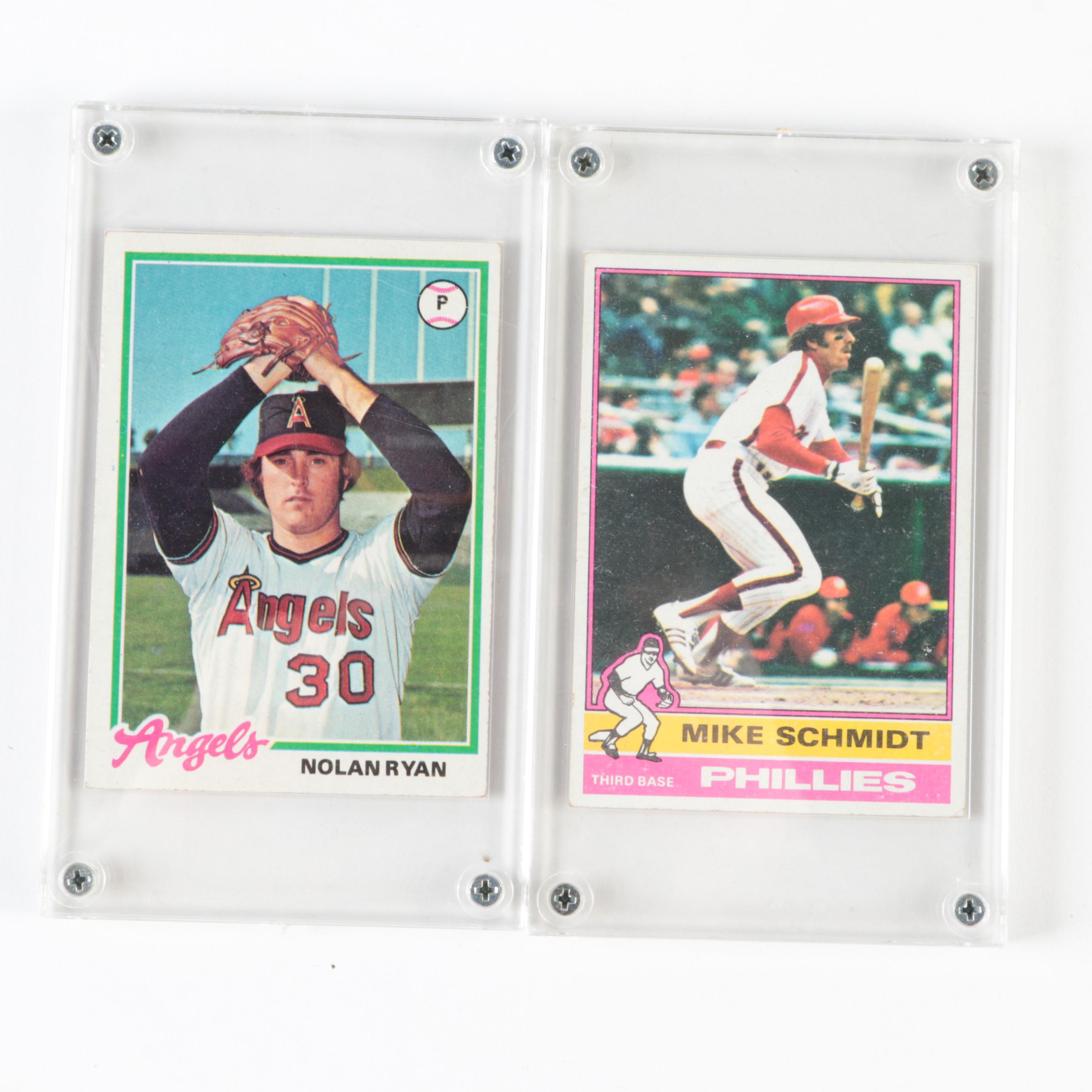 Topps Baseball Cards with Aaron, Robinson, Schmidt and More, 1960s–1980s