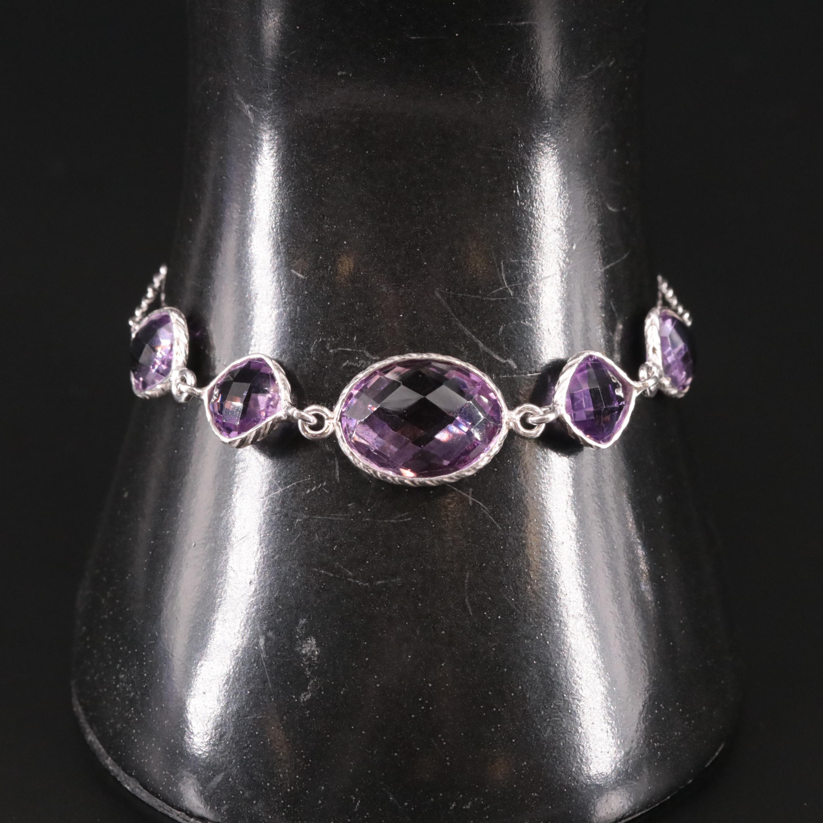 Sterling Amethyst Bracelet