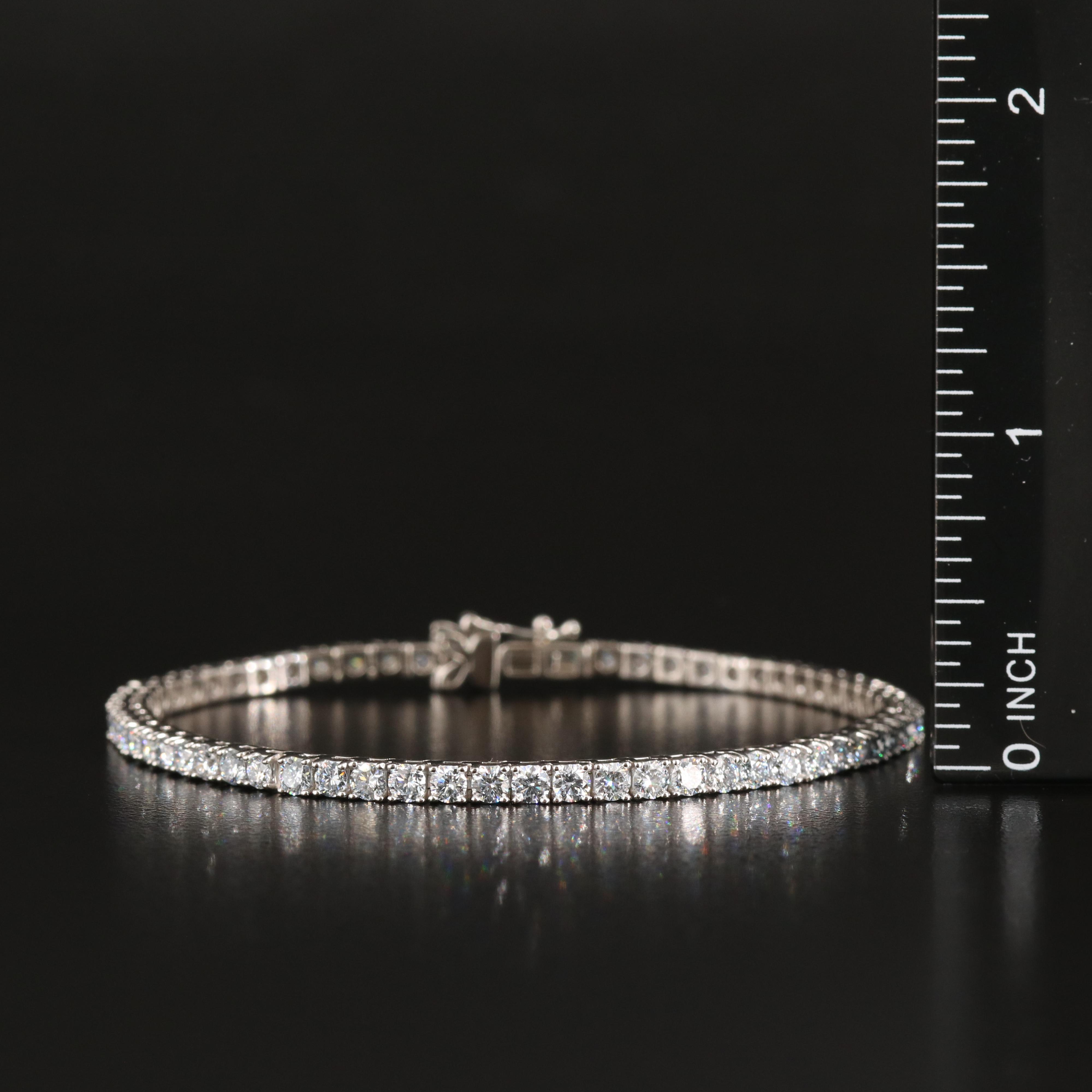 14K 5.00 CTW Lab Grown Diamond Line Bracelet with IGI Report