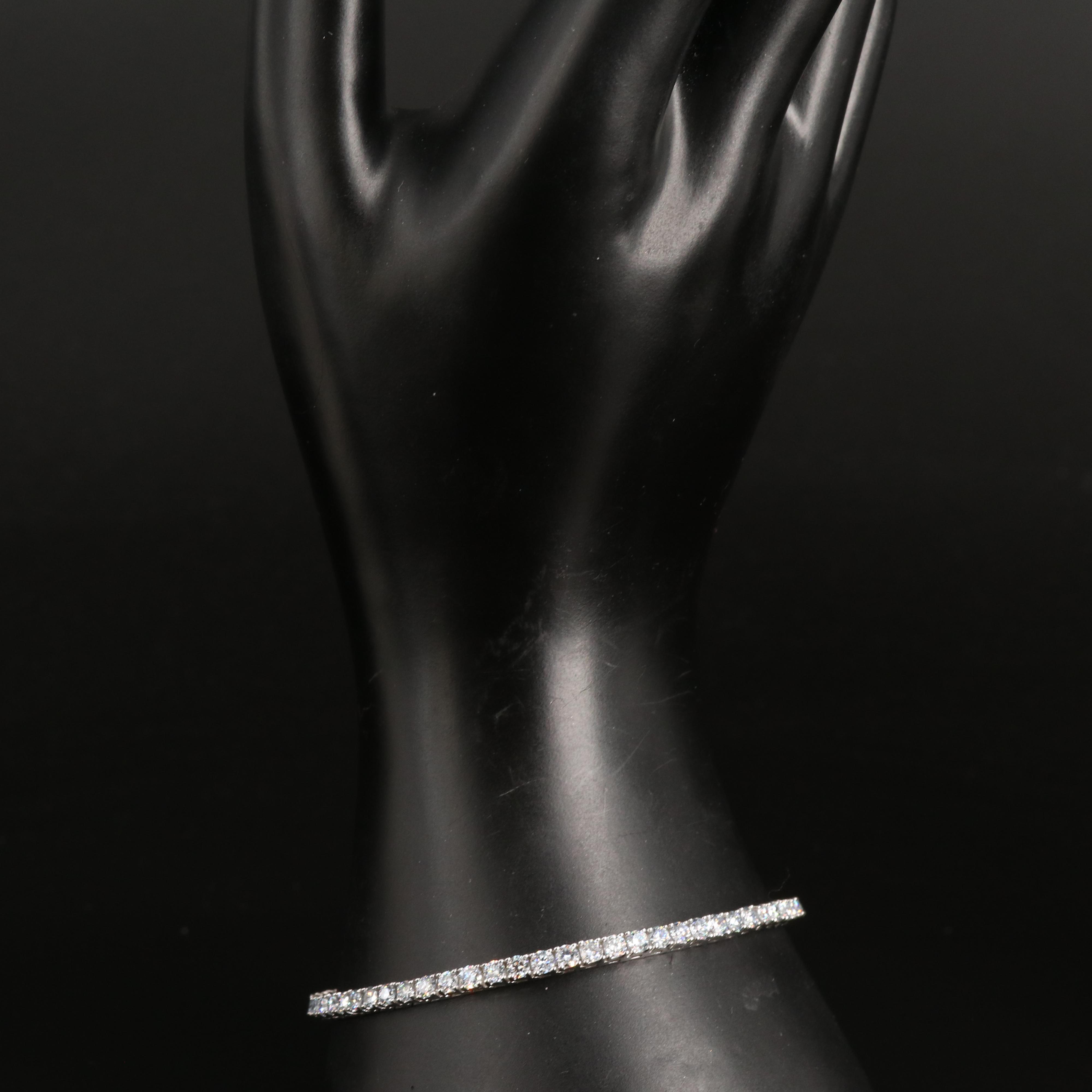 14K 5.00 CTW Lab Grown Diamond Line Bracelet with IGI Report