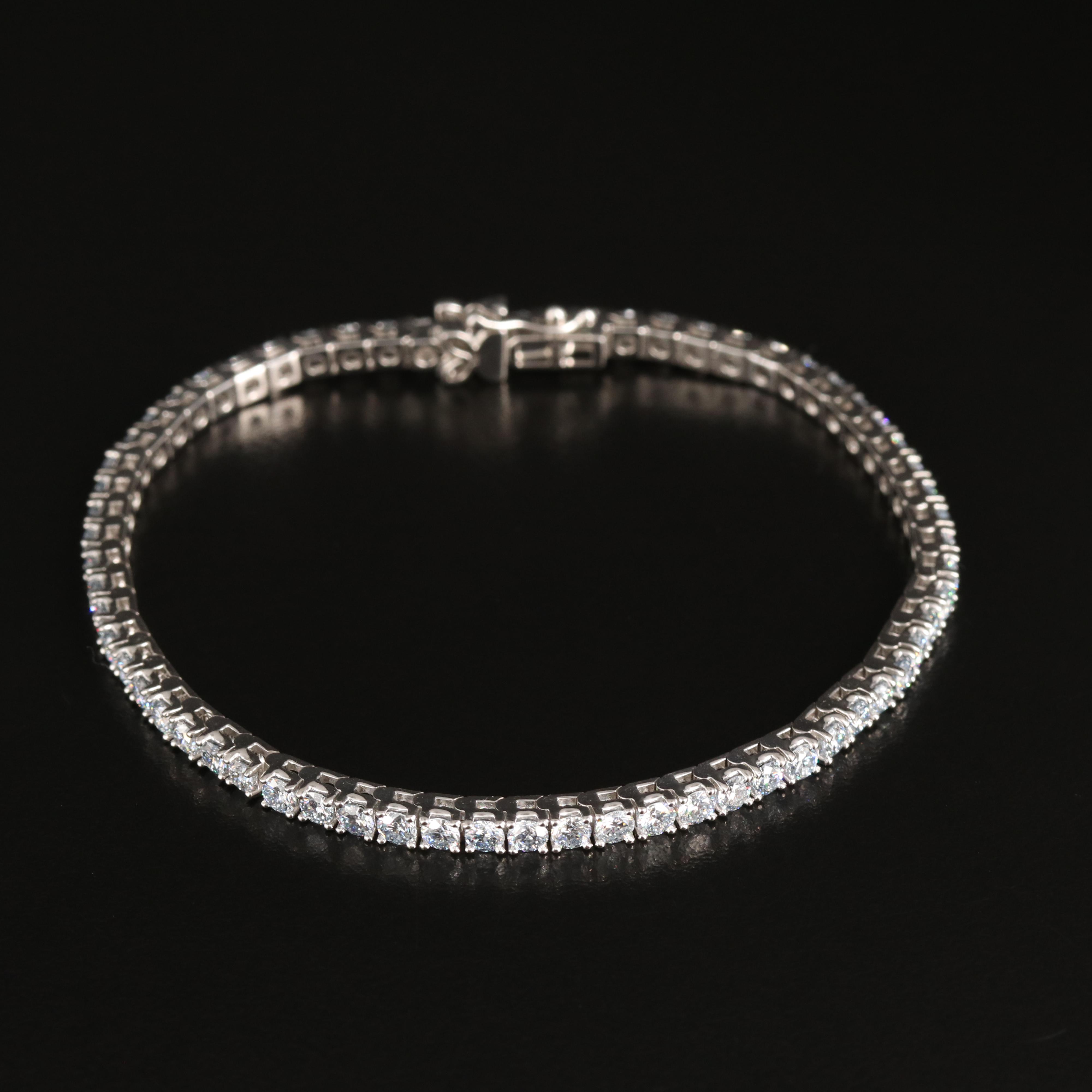14K 5.00 CTW Lab Grown Diamond Line Bracelet with IGI Report
