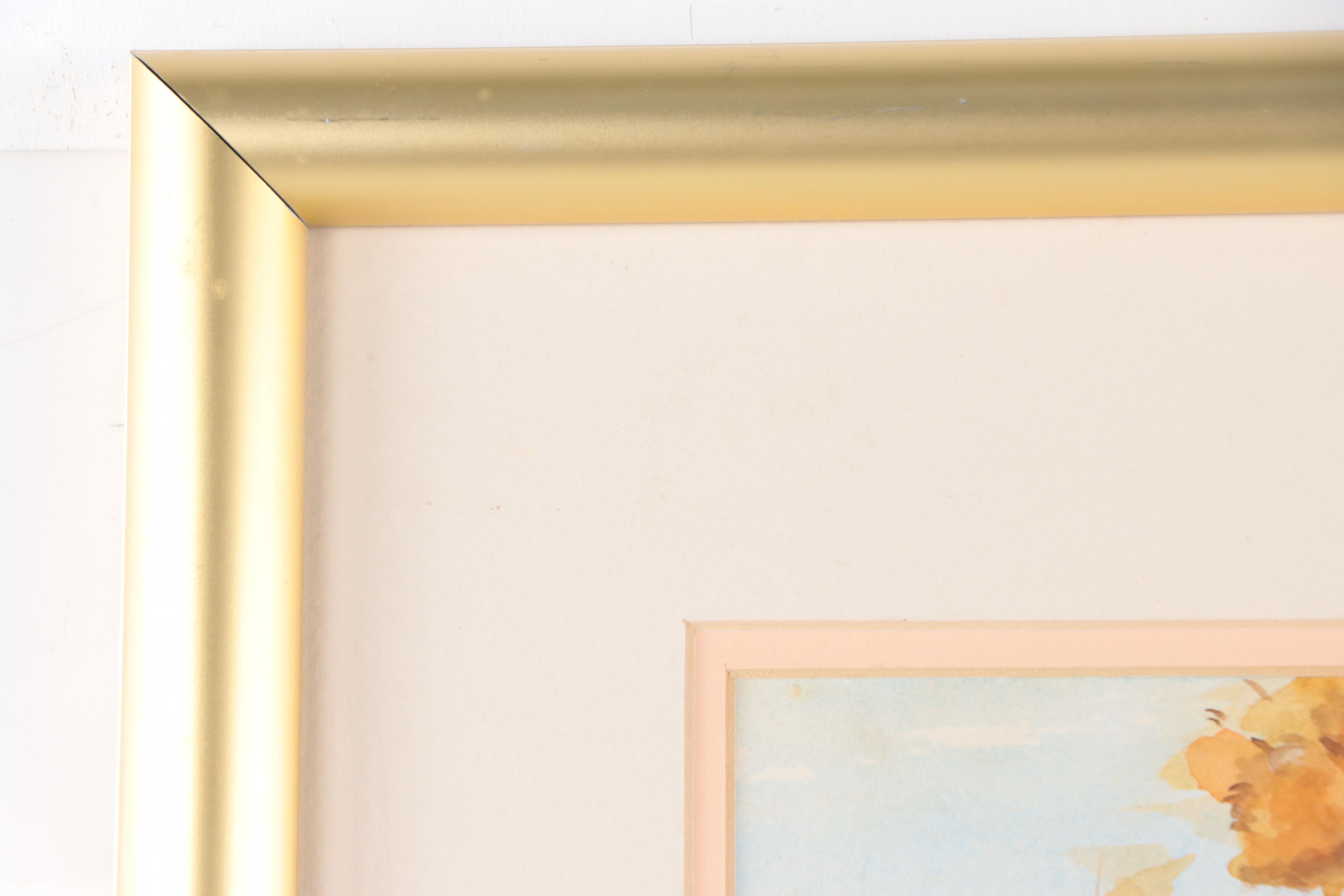 Bernice Schellenberger Watercolor Painting of Farm Scene