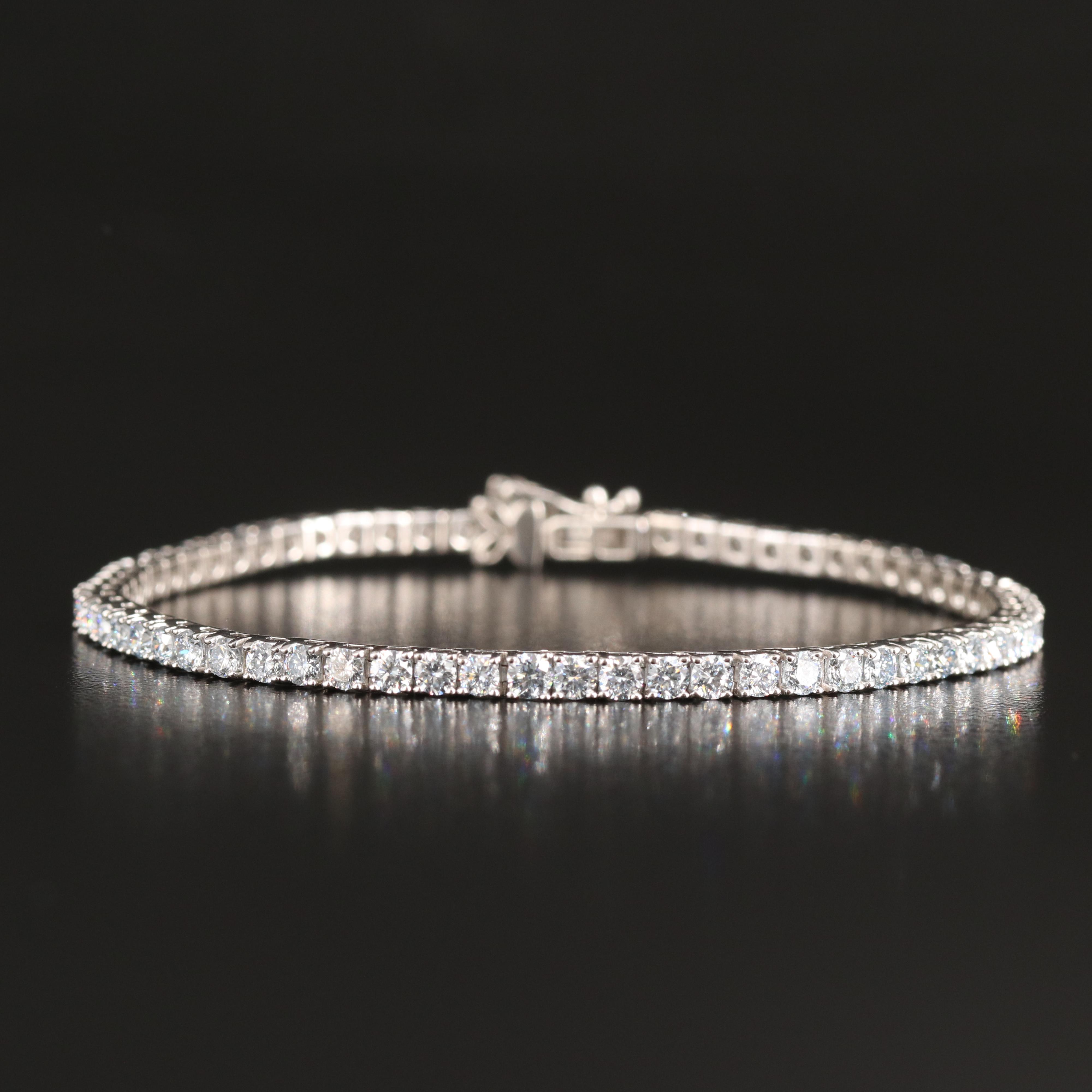 14K 5.00 CTW Lab Grown Diamond Line Bracelet with IGI Report