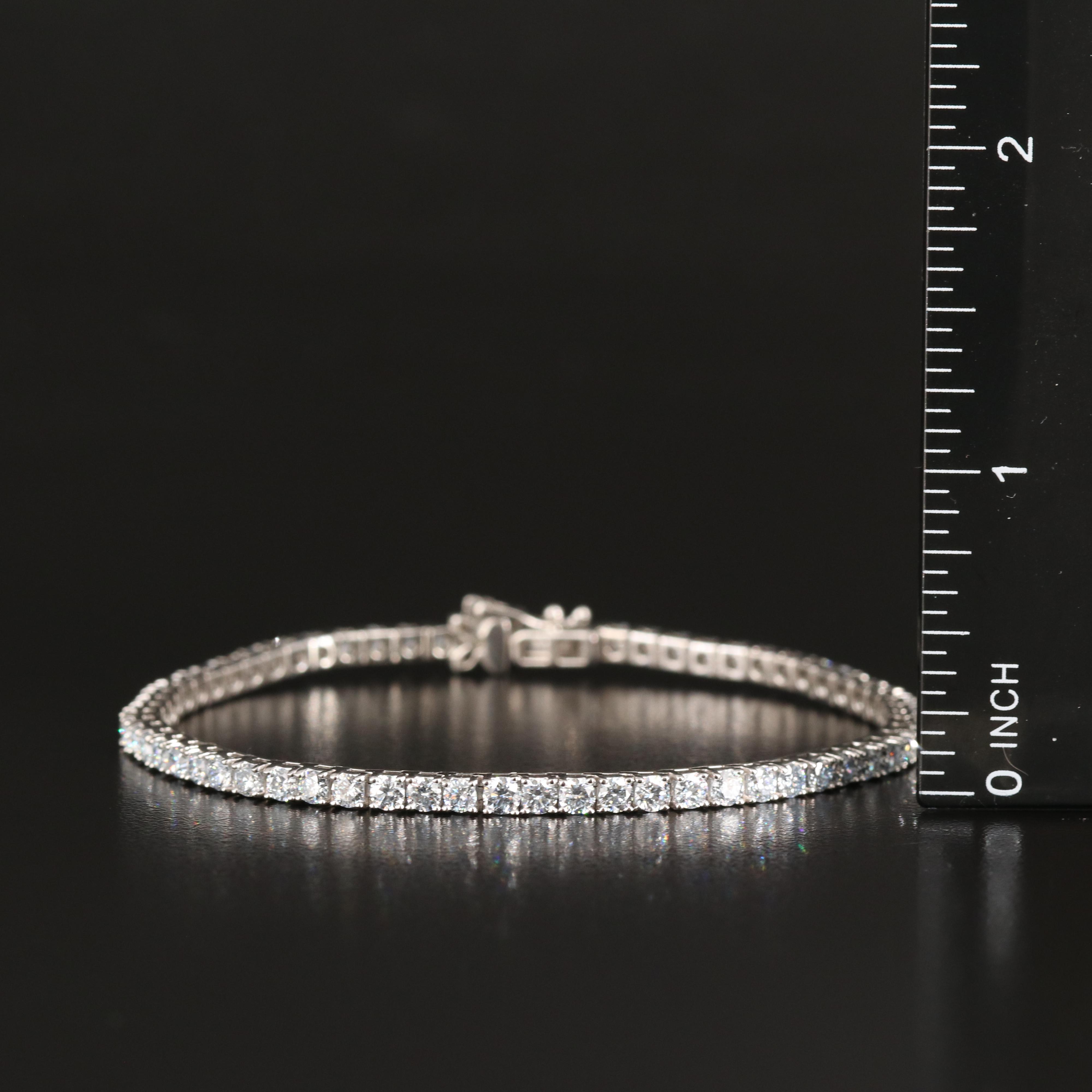 14K 5.00 CTW Lab Grown Diamond Line Bracelet with IGI Report