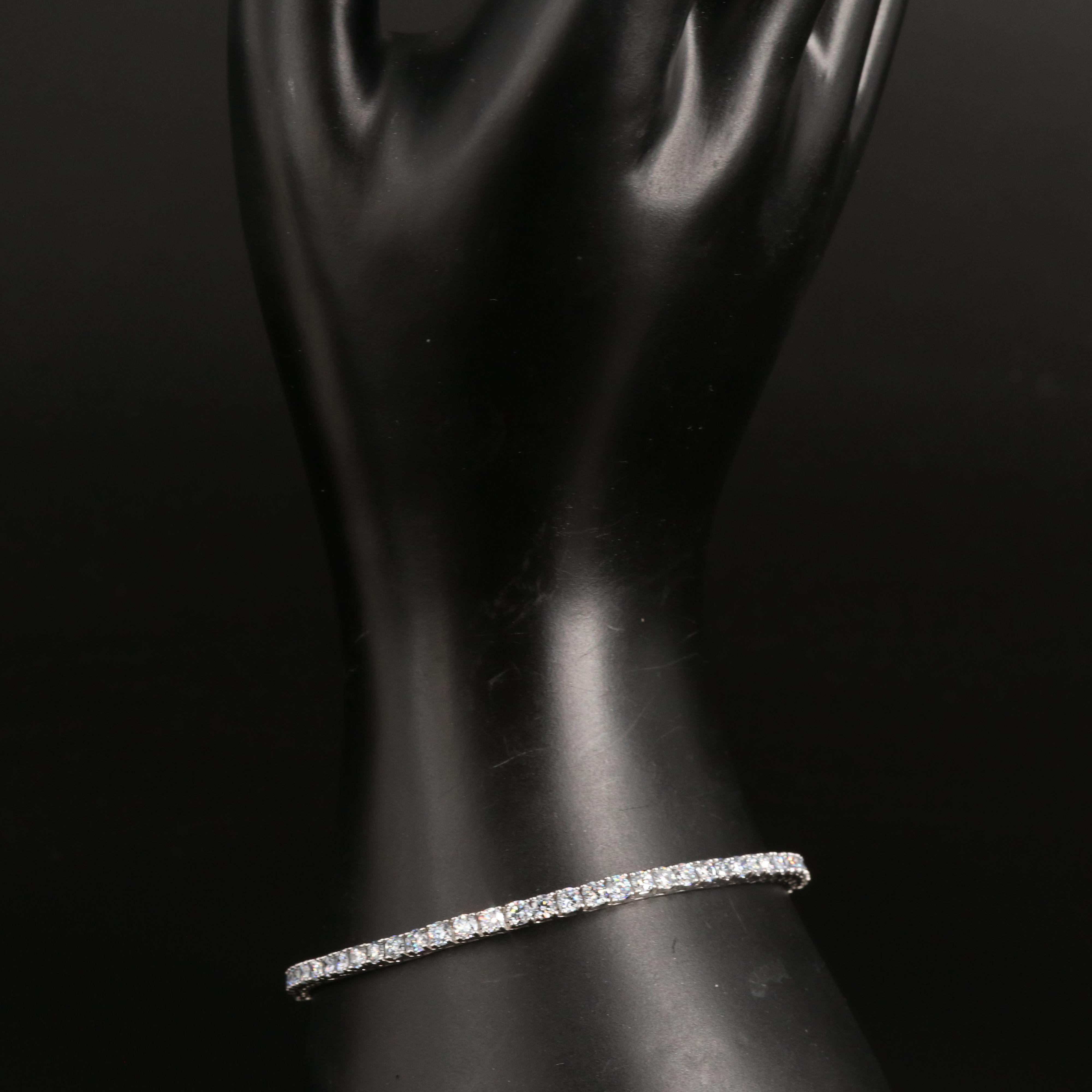 14K 5.00 CTW Lab Grown Diamond Line Bracelet with IGI Report