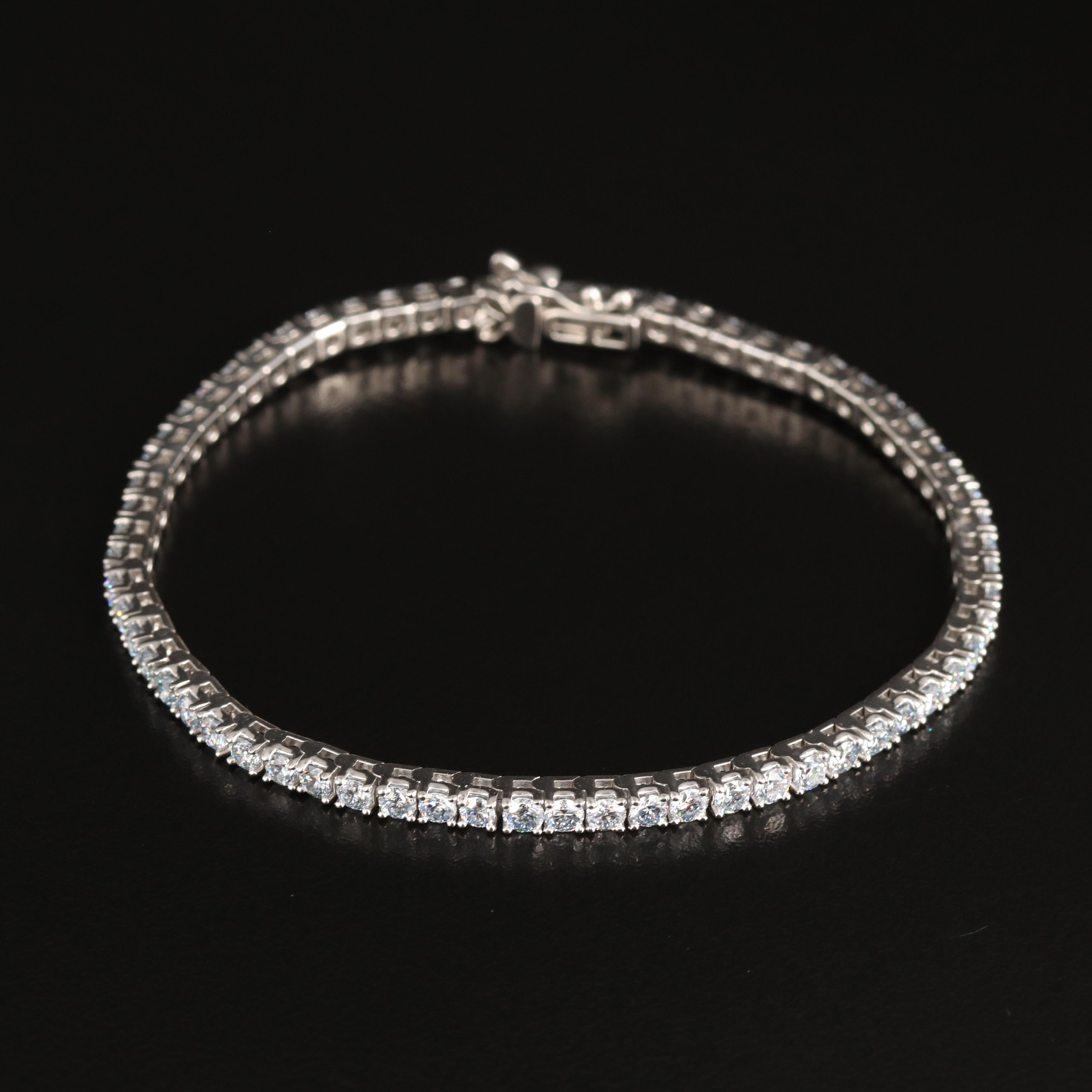 14K 5.00 CTW Lab Grown Diamond Line Bracelet with IGI Report
