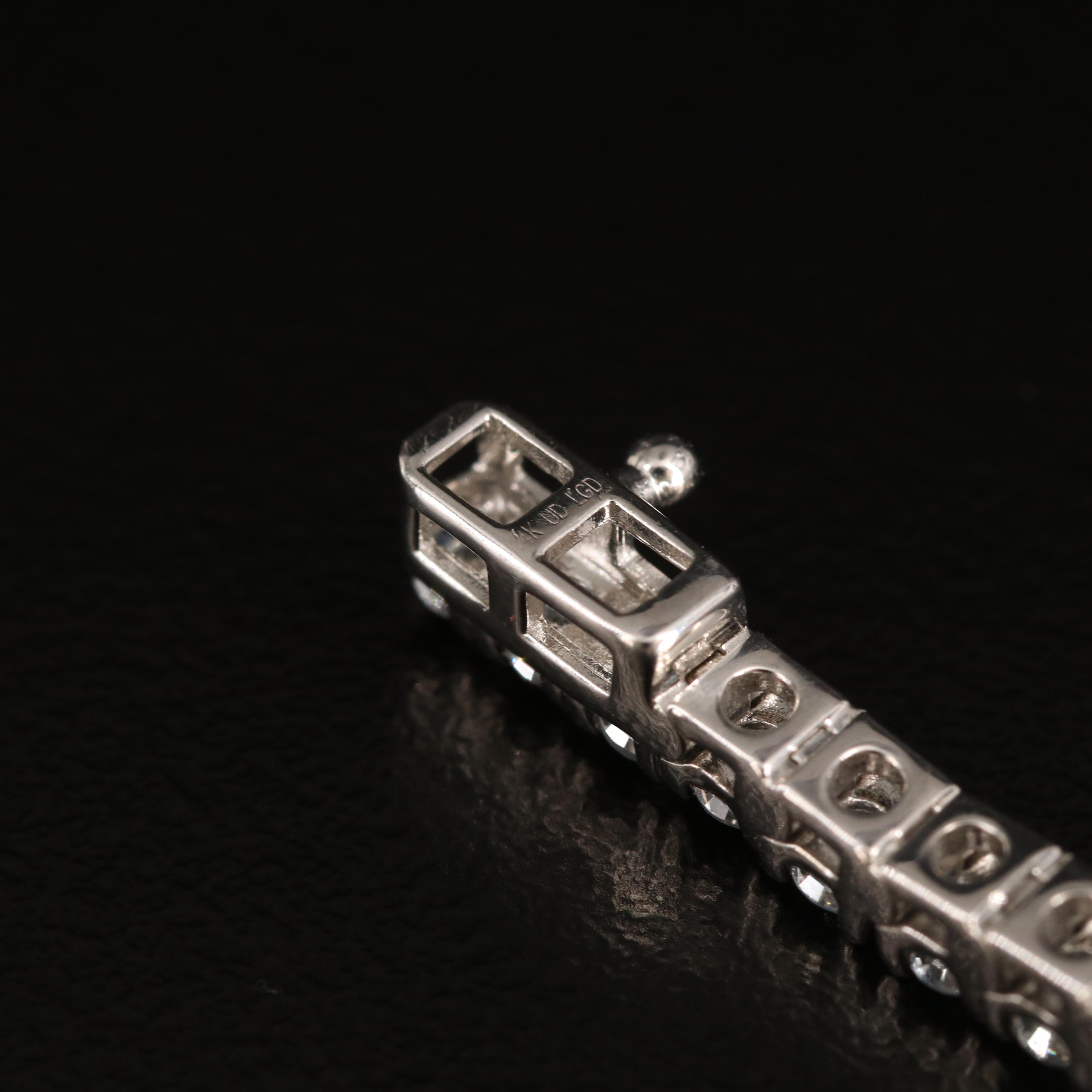 14K 5.00 CTW Lab Grown Diamond Line Bracelet with IGI Report
