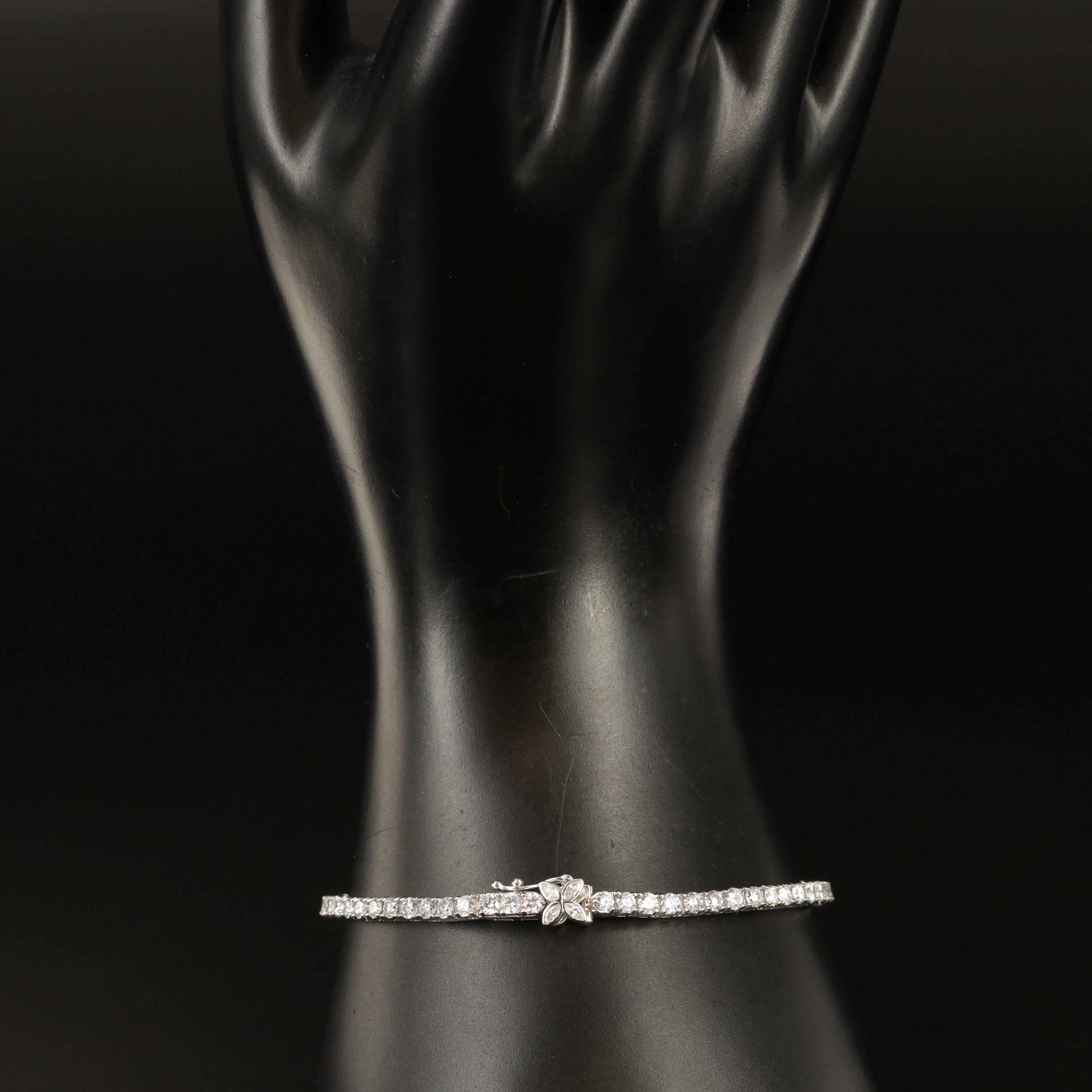 14K 5.00 CTW Lab Grown Diamond Line Bracelet with IGI Report