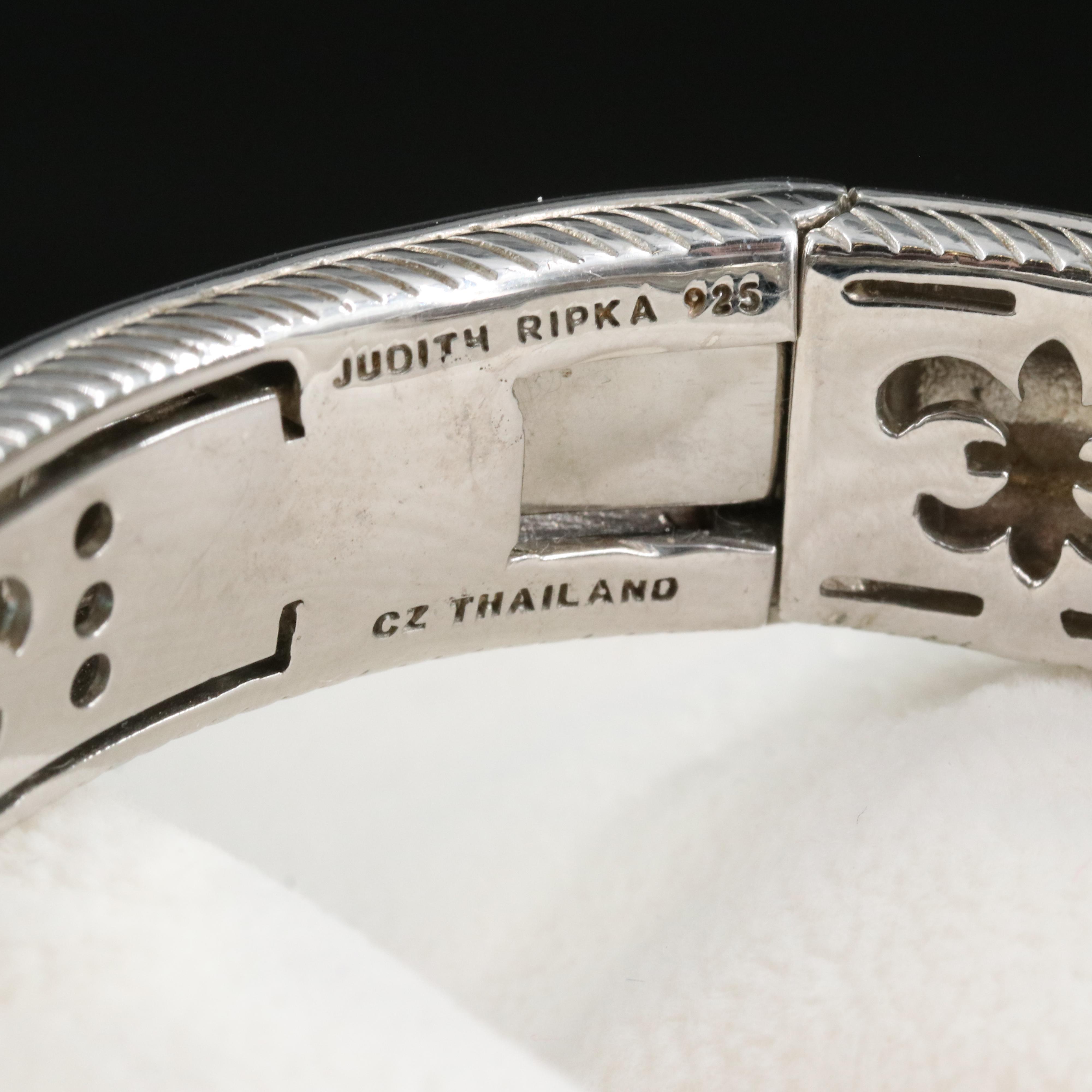 Judith Ripka Sterling Topaz and Cubic Zirconia Kick Cuff