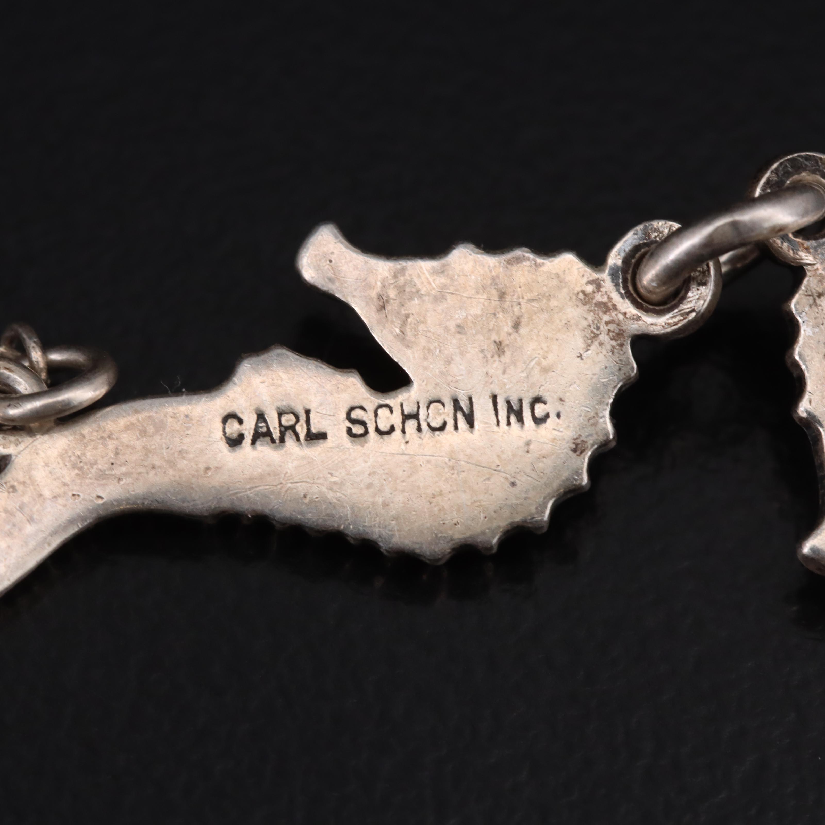 Carl Schon Sterling Seahorse Bracelet