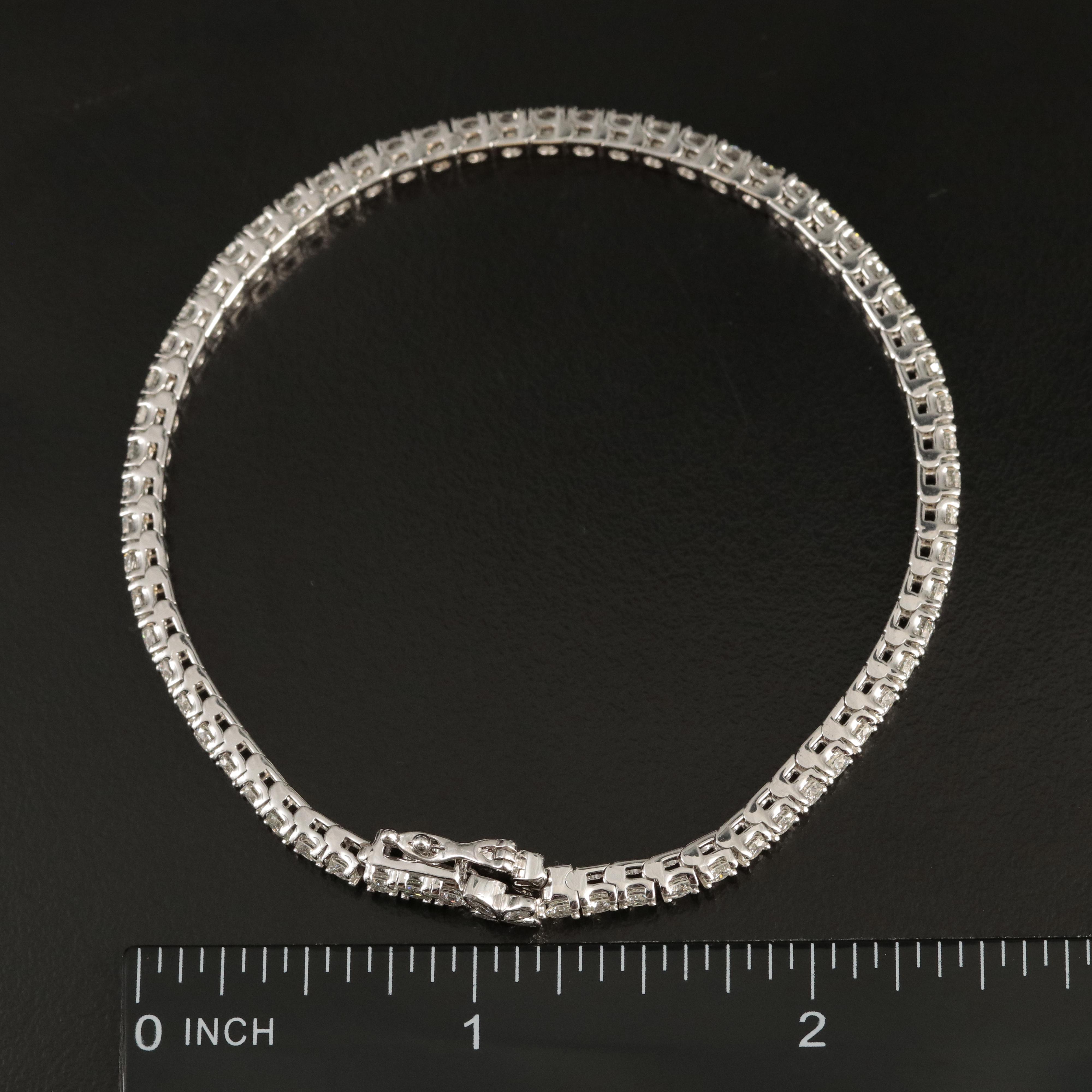 14K 5.00 CTW Lab Grown Diamond Line Bracelet with IGI Report
