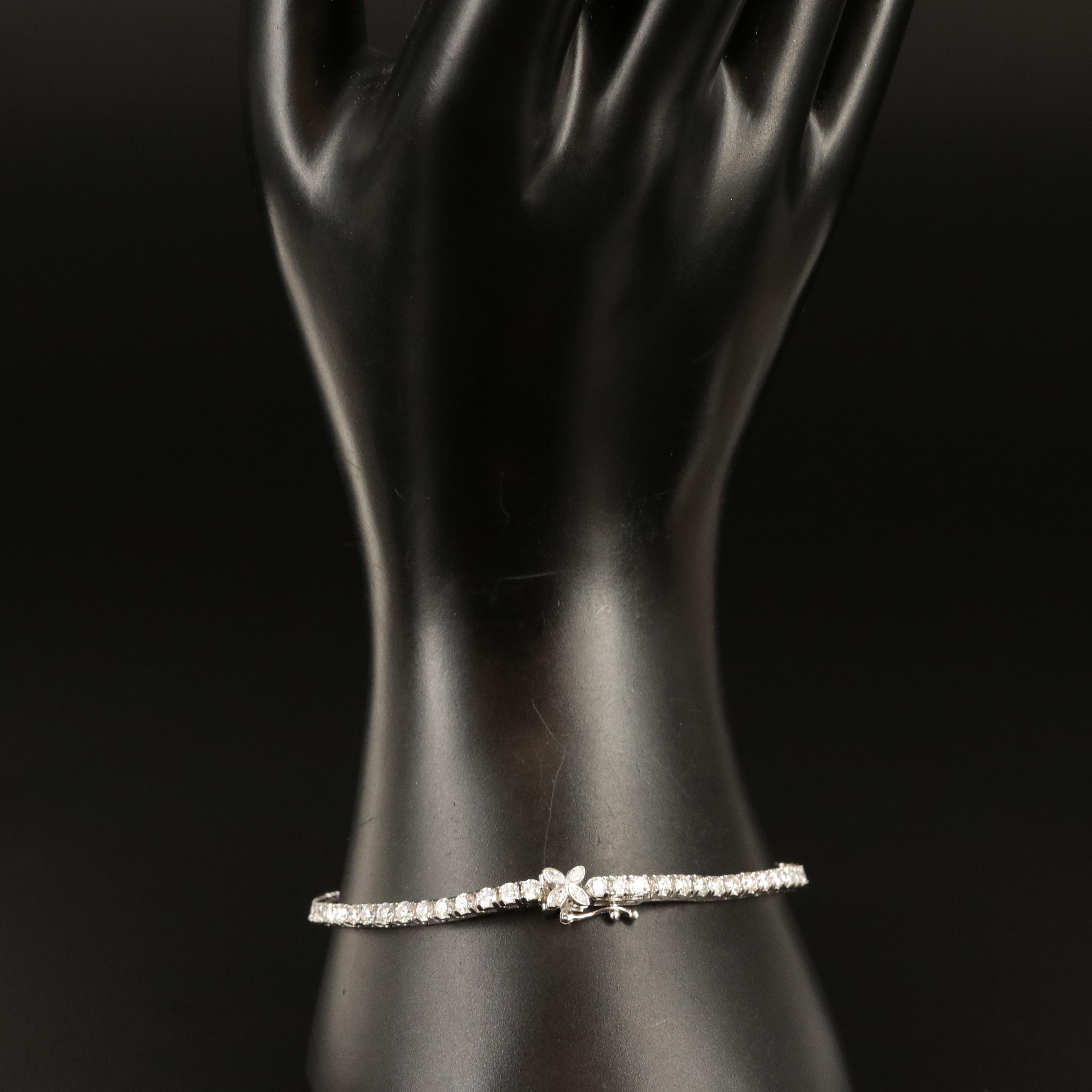 14K 5.00 CTW Lab Grown Diamond Line Bracelet with IGI Report