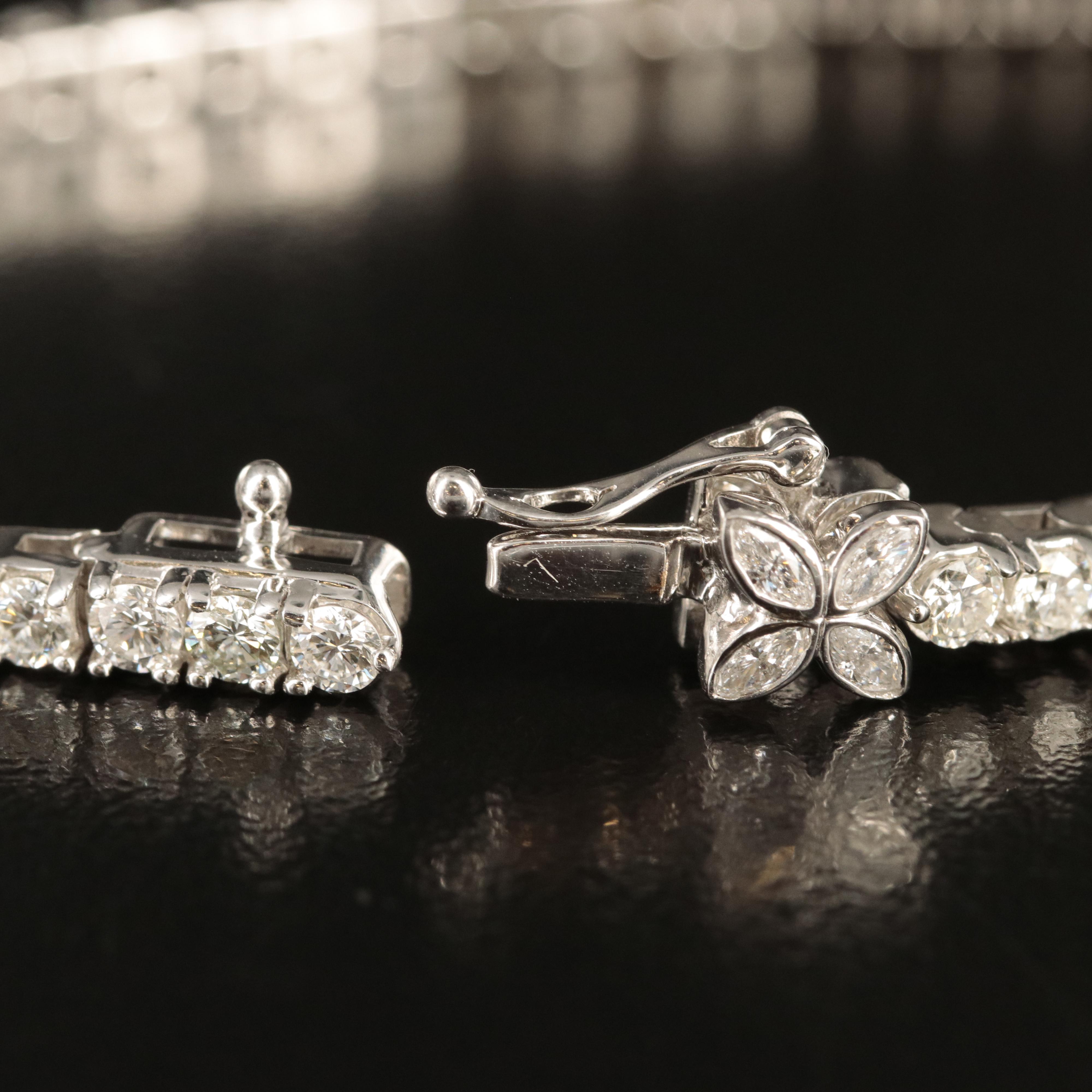 14K 5.00 CTW Lab Grown Diamond Line Bracelet with IGI Report