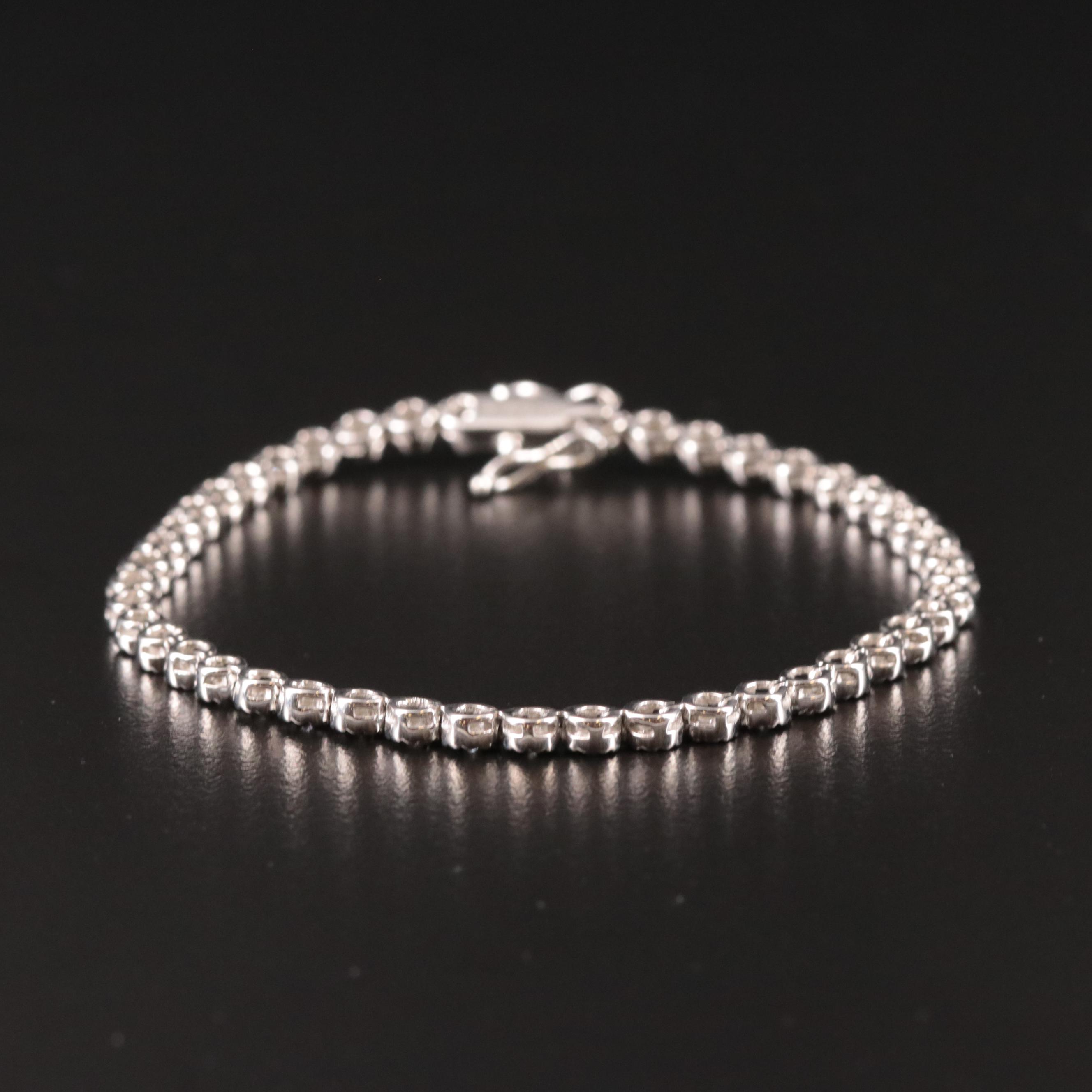 Sterling Diamond Tennis Bracelet