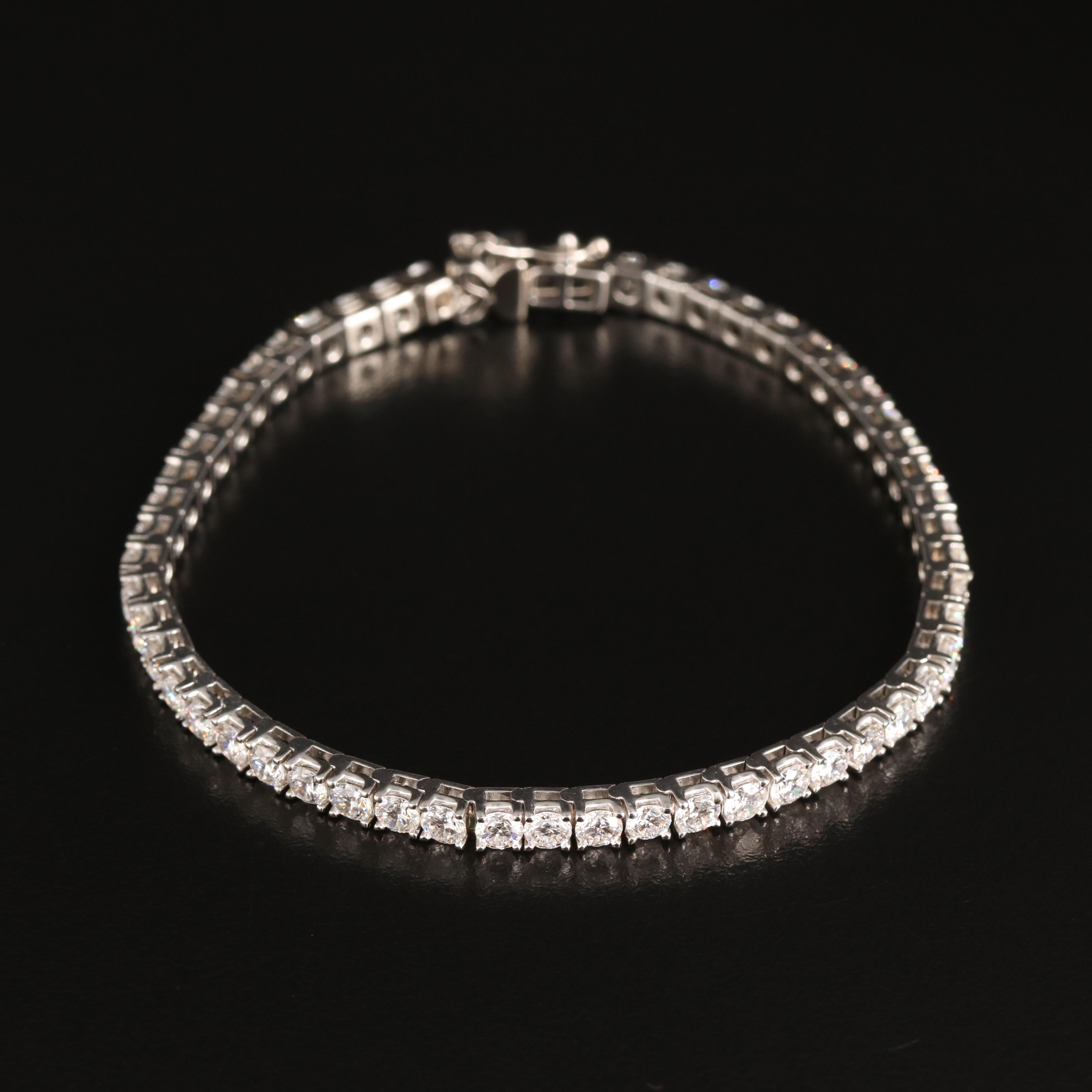 14K 6.94 CTW Lab Grown Diamond Line Bracelet