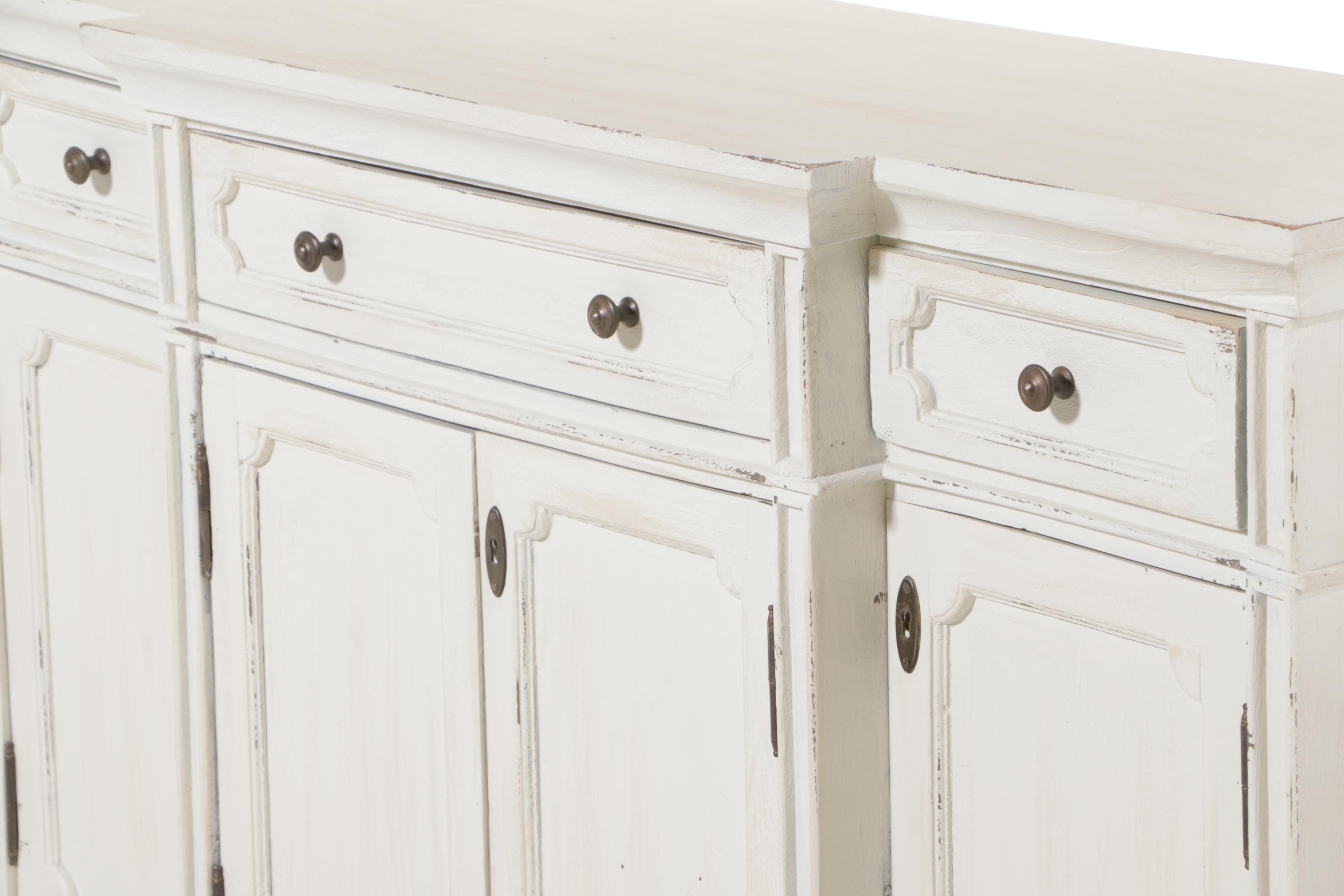 Federal Style White-Painted Breakfront Sideboard