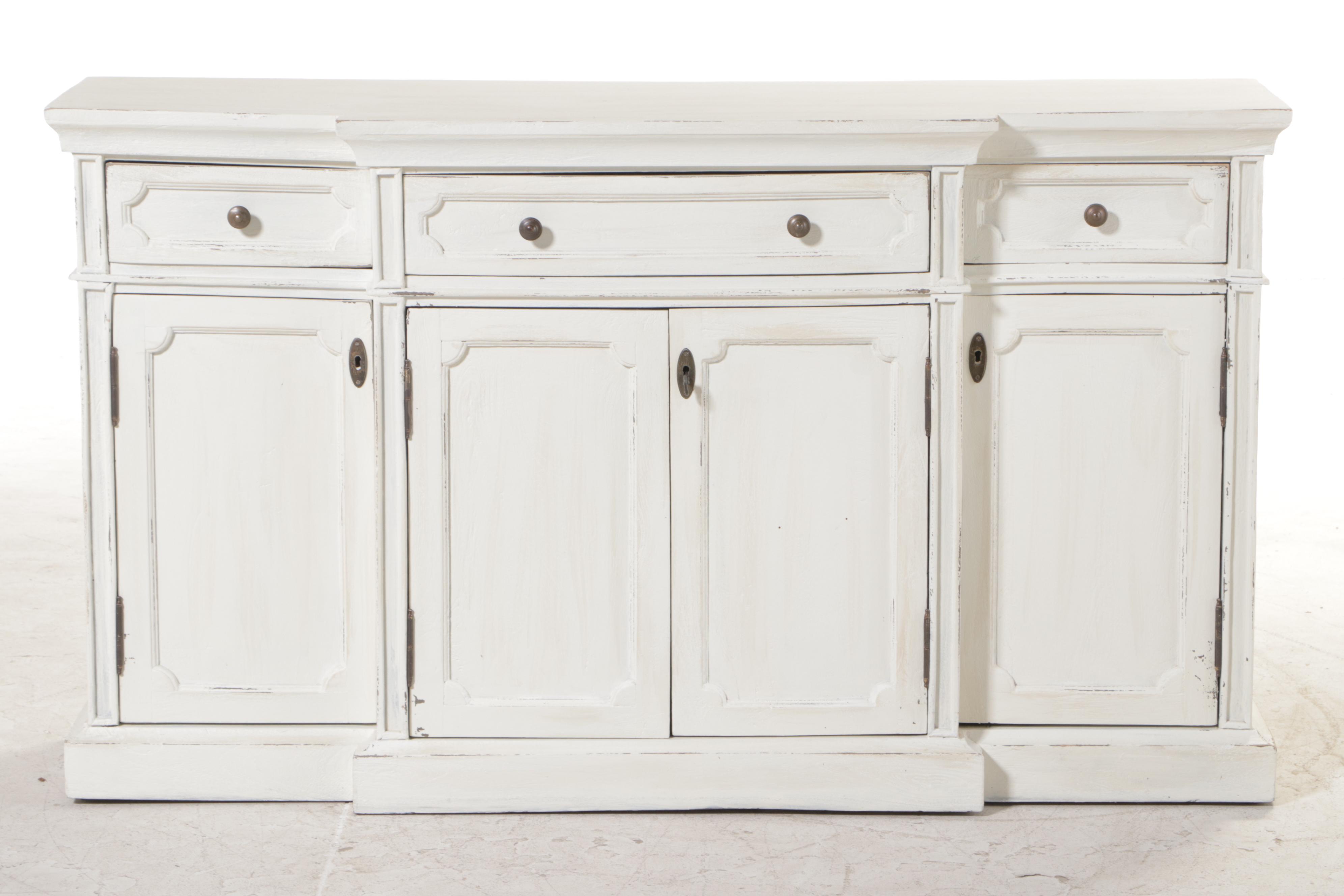 Federal Style White-Painted Breakfront Sideboard