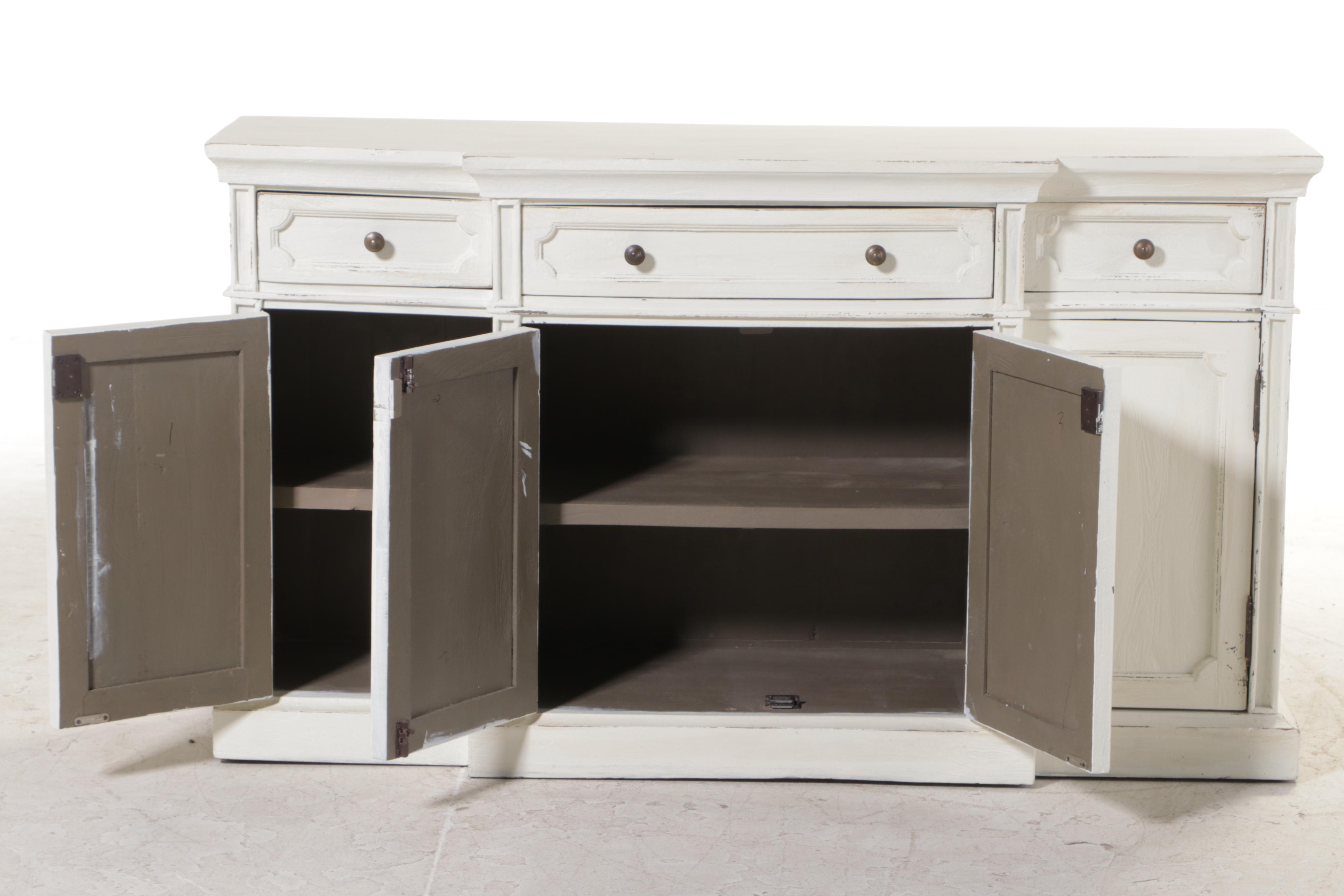 Federal Style White-Painted Breakfront Sideboard