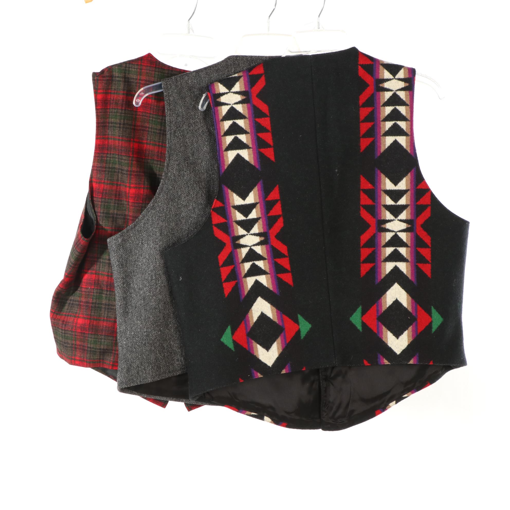 Men's Pendleton Tartan Plaid, Tweed and Blanket Vests