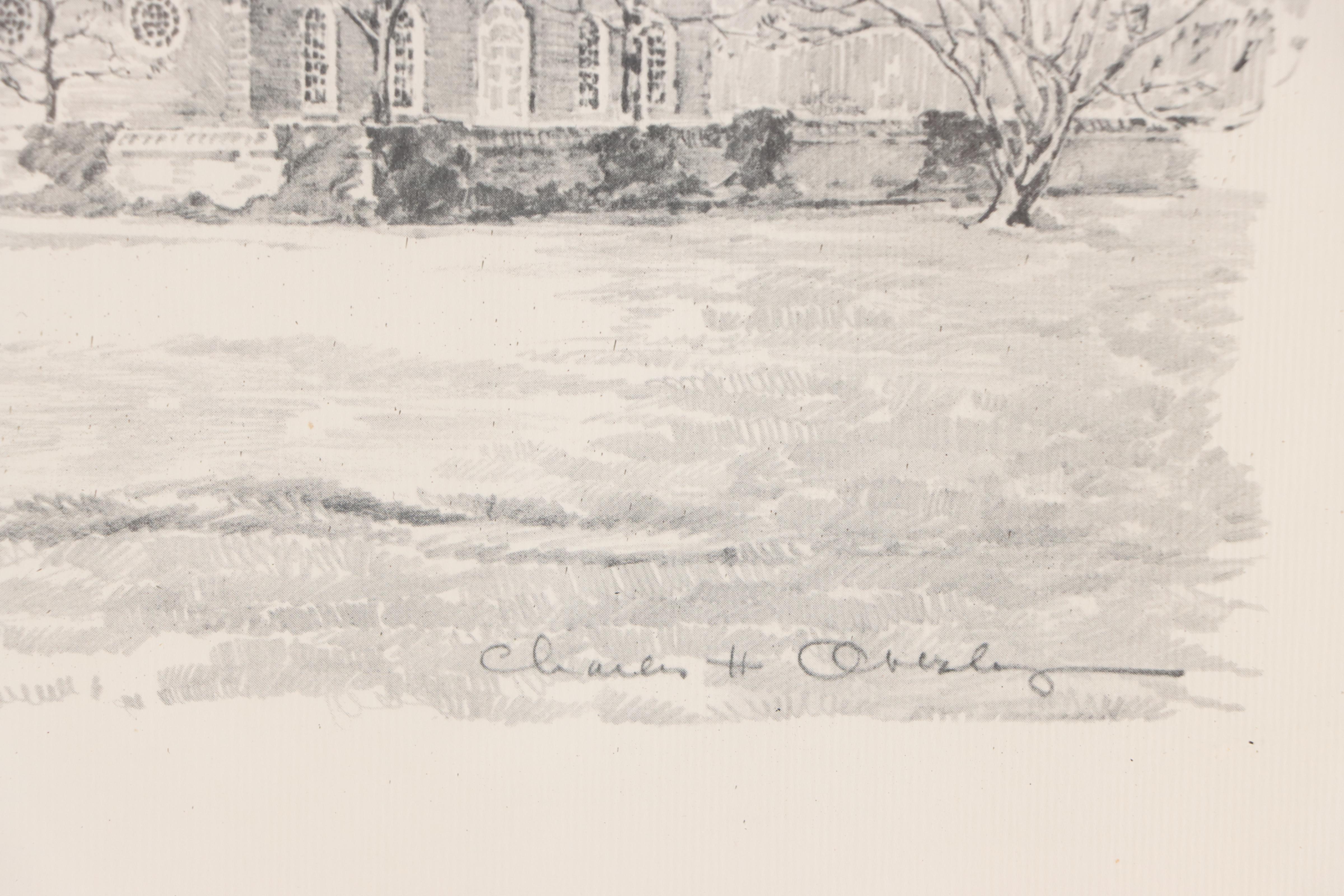 Halftones After Charles H. Overly of Buildings In Williamsburg, Virginia