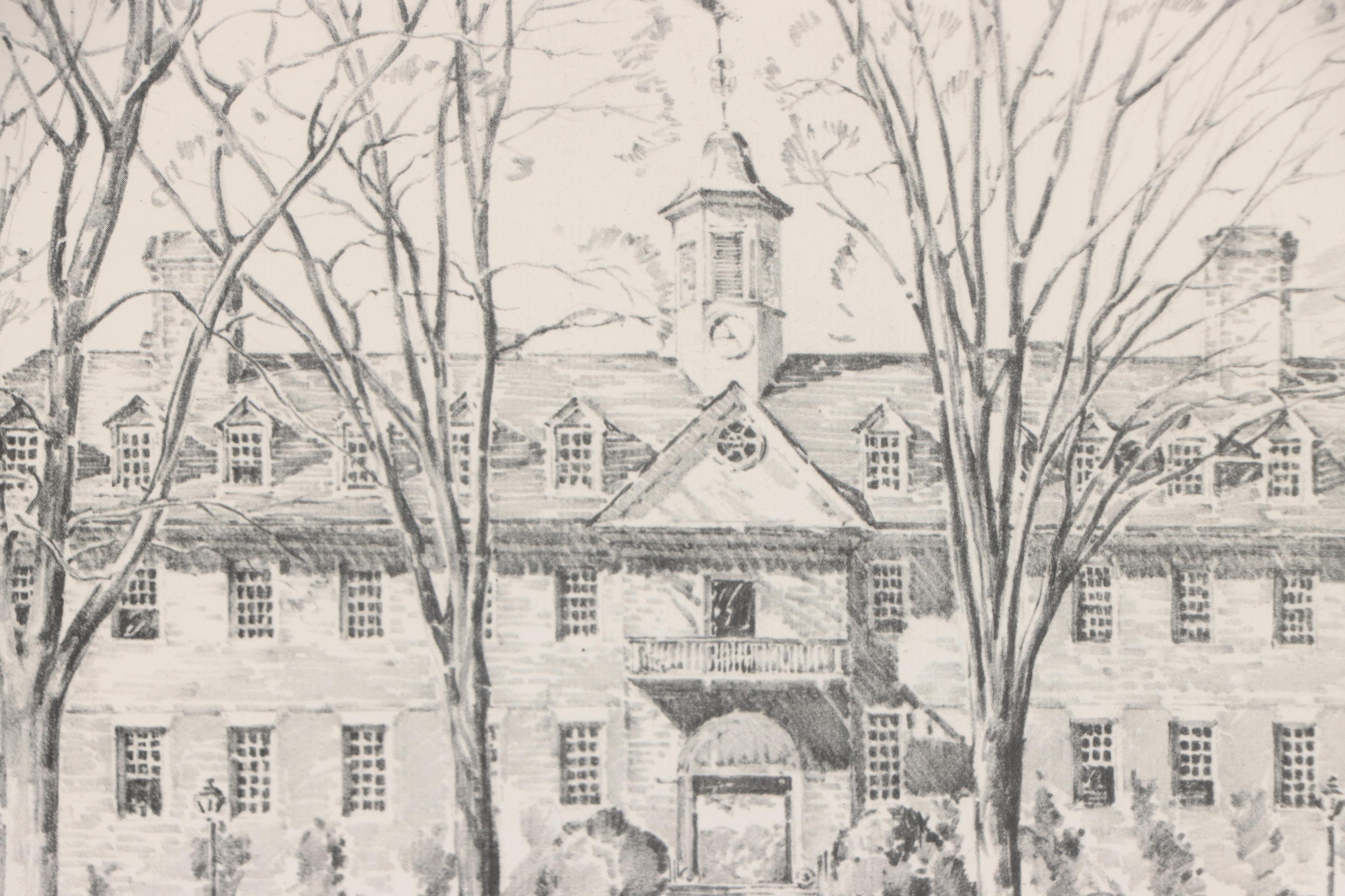 Halftones After Charles H. Overly of Buildings In Williamsburg, Virginia