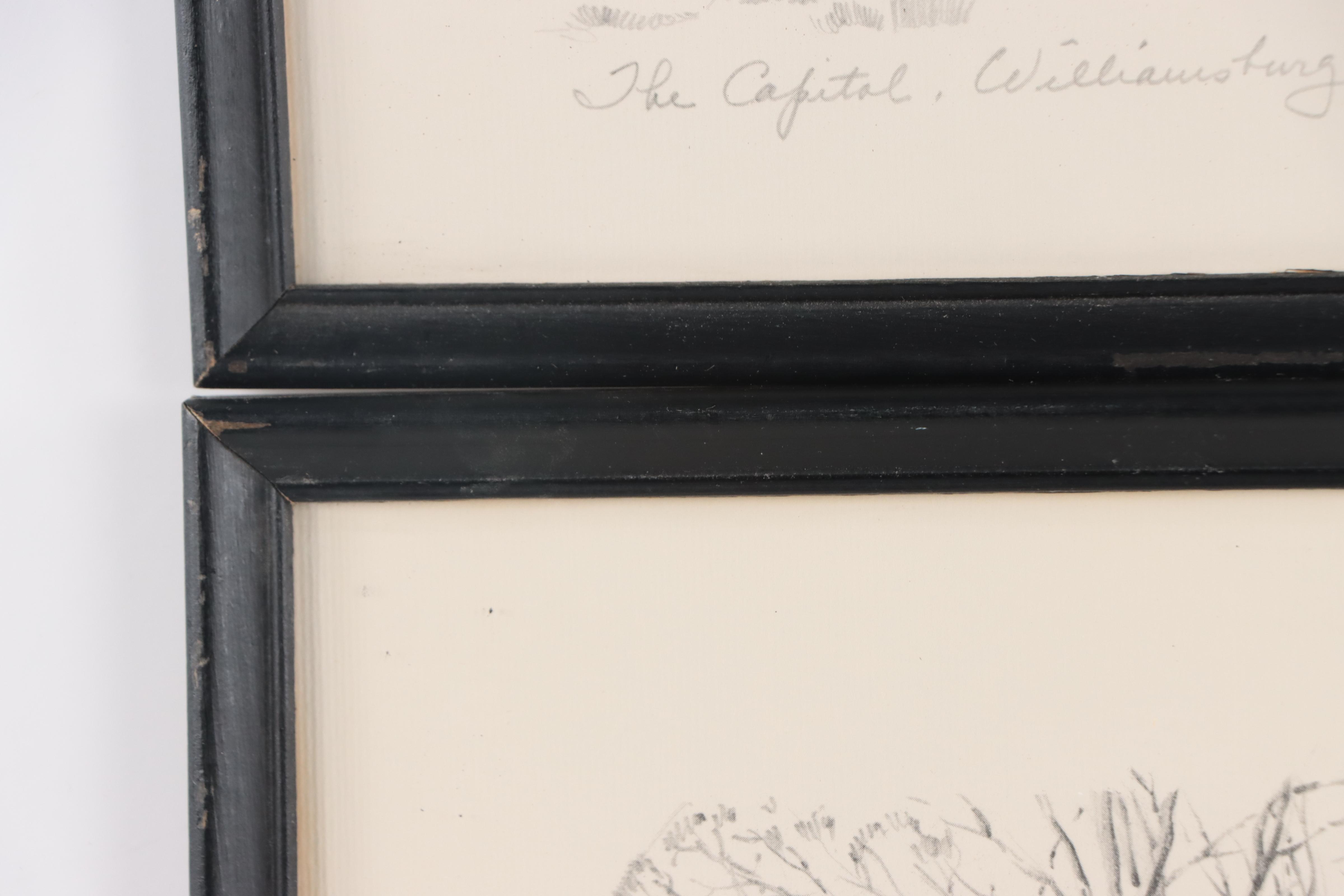 Halftones After Charles H. Overly of Buildings In Williamsburg, Virginia