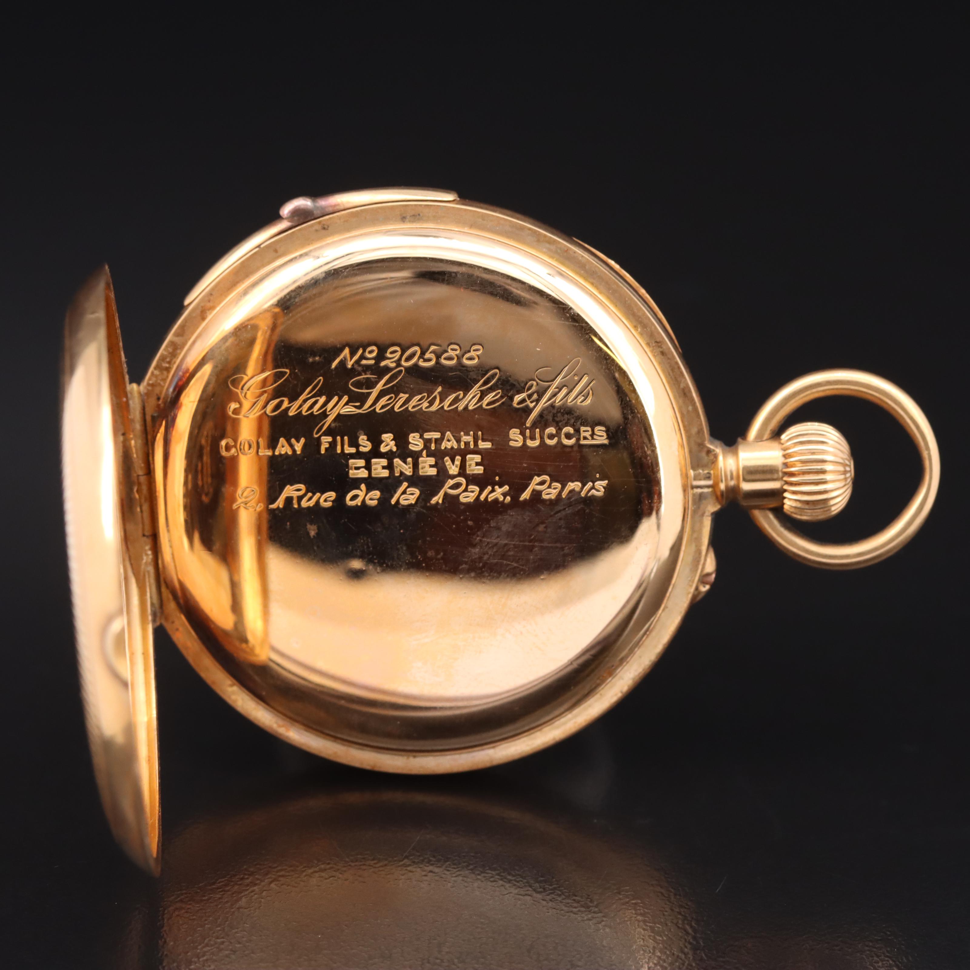 18K Golay Fils & Stahl Swiss Pocket Watch