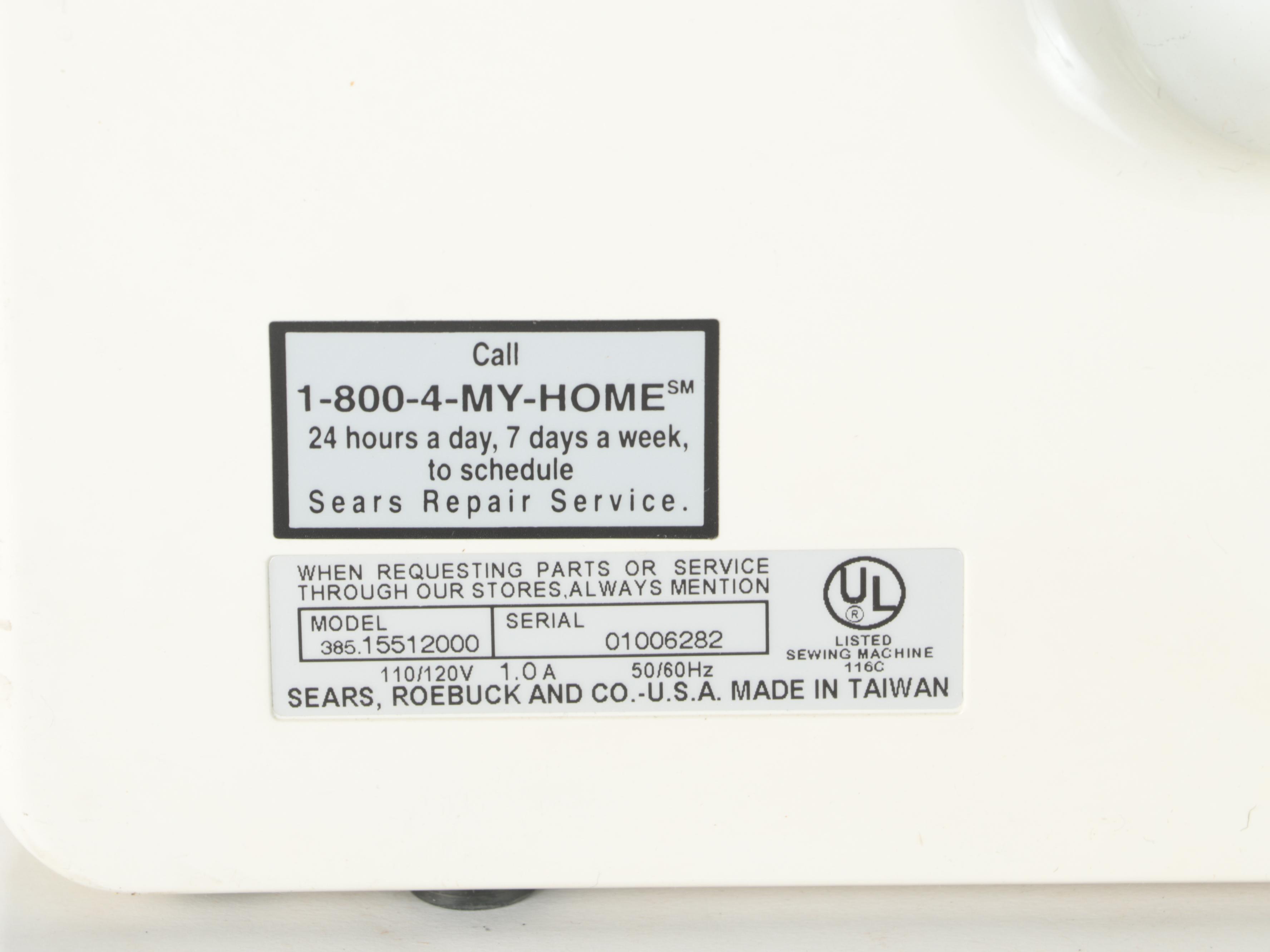 Kenmore Model 385 Electronic Sewing Machine with Thread, Needles and Accessories