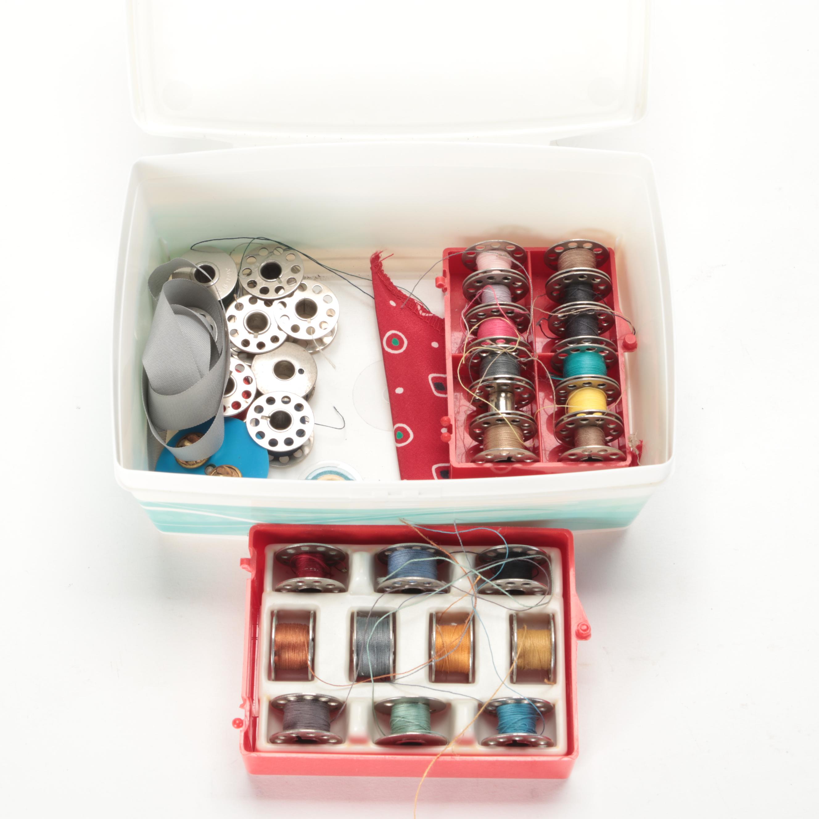 Kenmore Model 385 Electronic Sewing Machine with Thread, Needles and Accessories