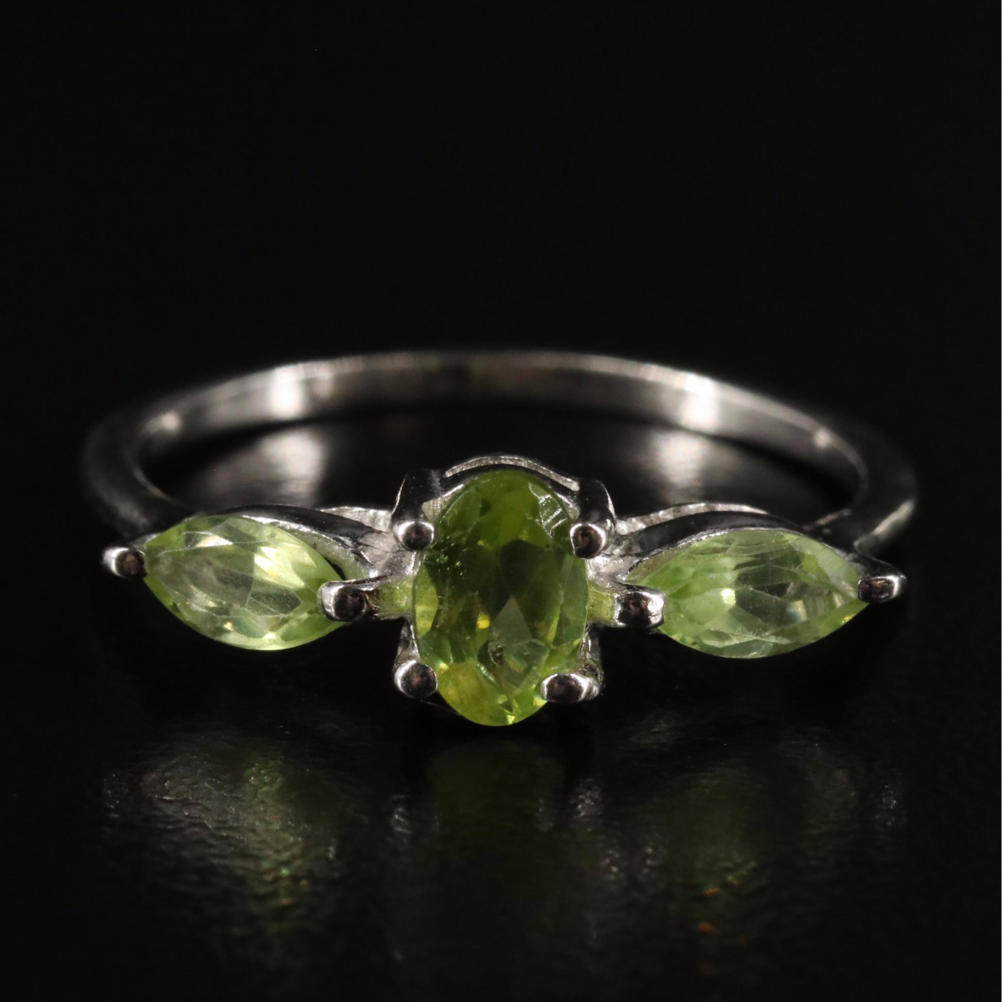Sterling and Peridot Ring