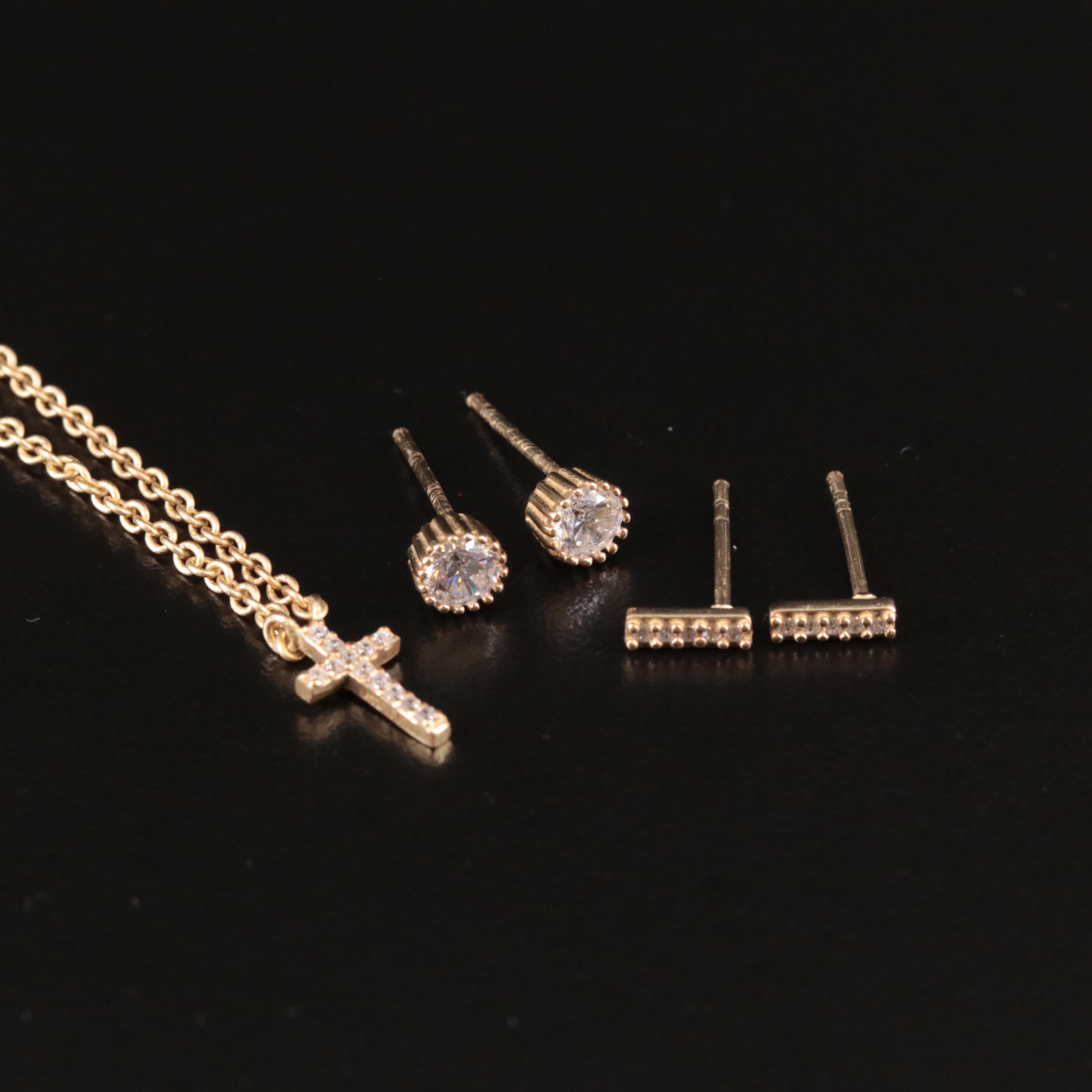 Cubic Zirconia Necklace and Earrings Set