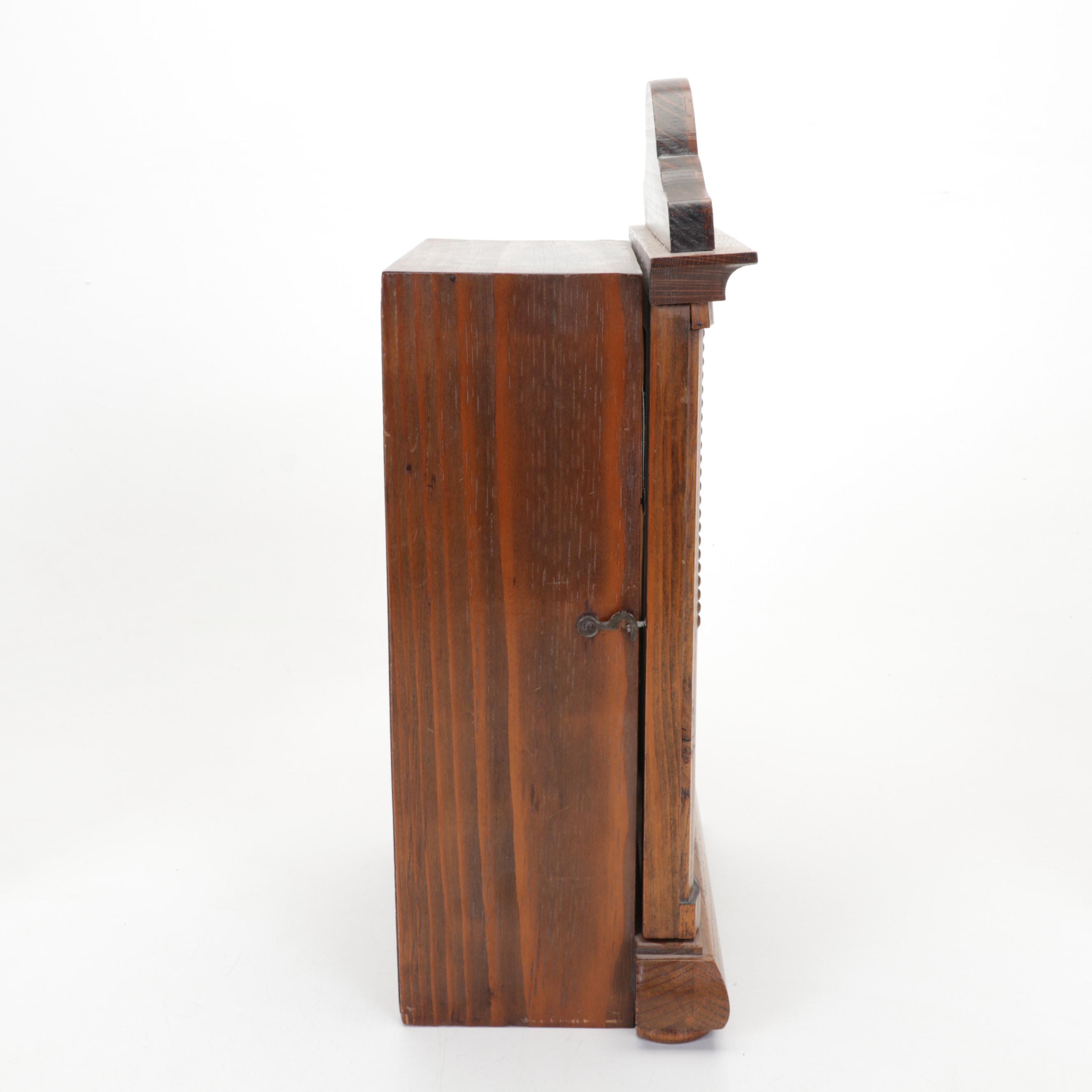 Victorian Oak Clock with English Aesthetic Movement Dishes and Other Décor