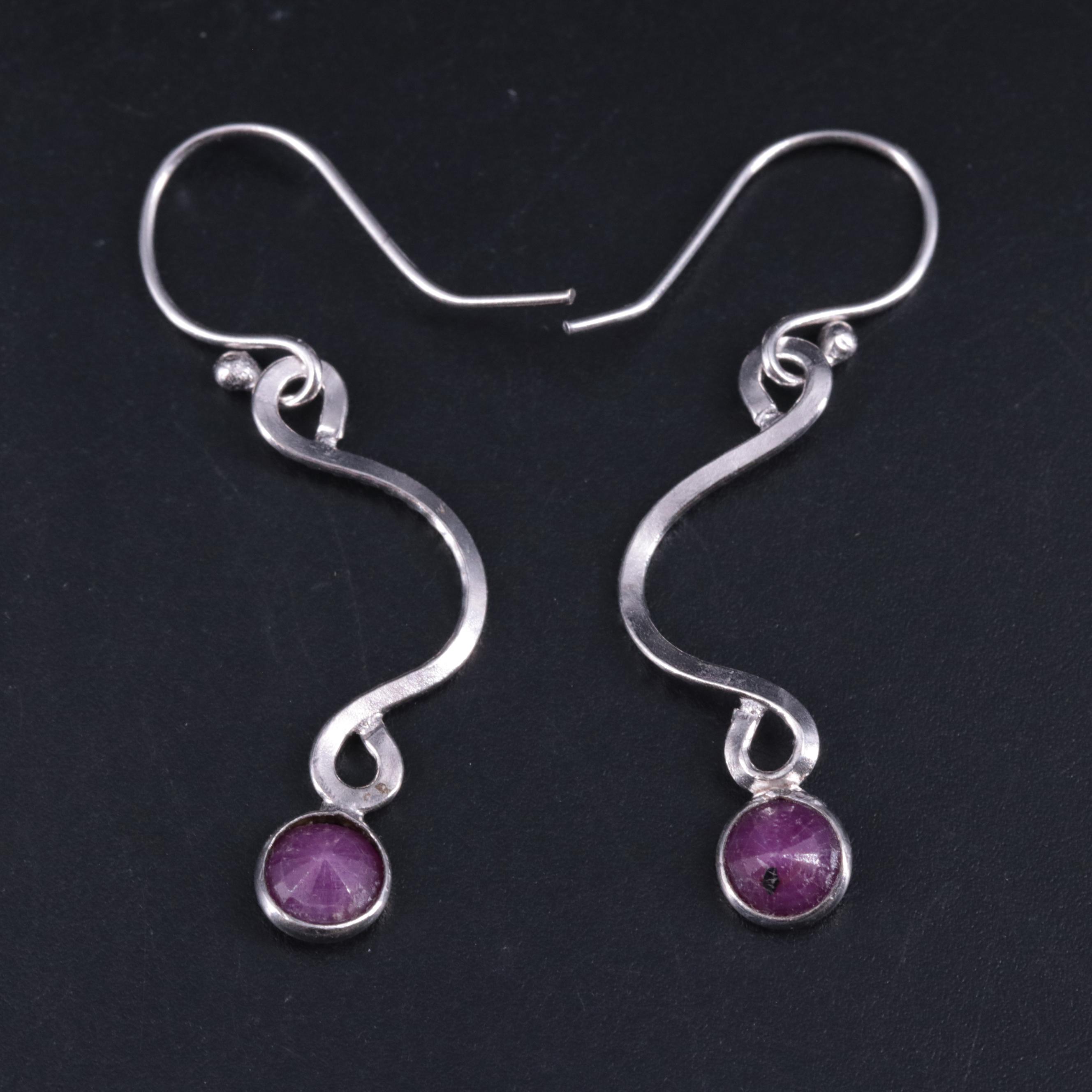 Ruby Dangle Earrings