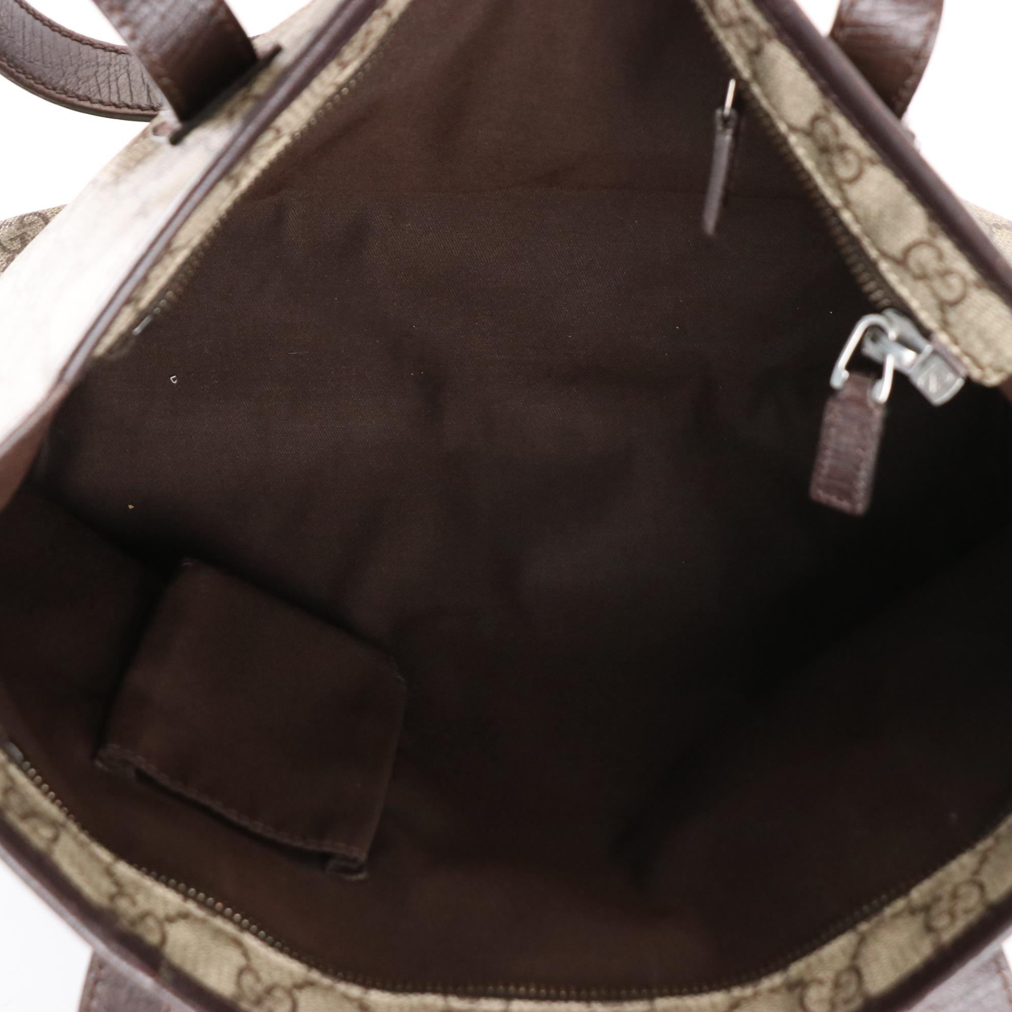 Gucci Shoulder Bag Tote in GG Supreme Canvas and Leather