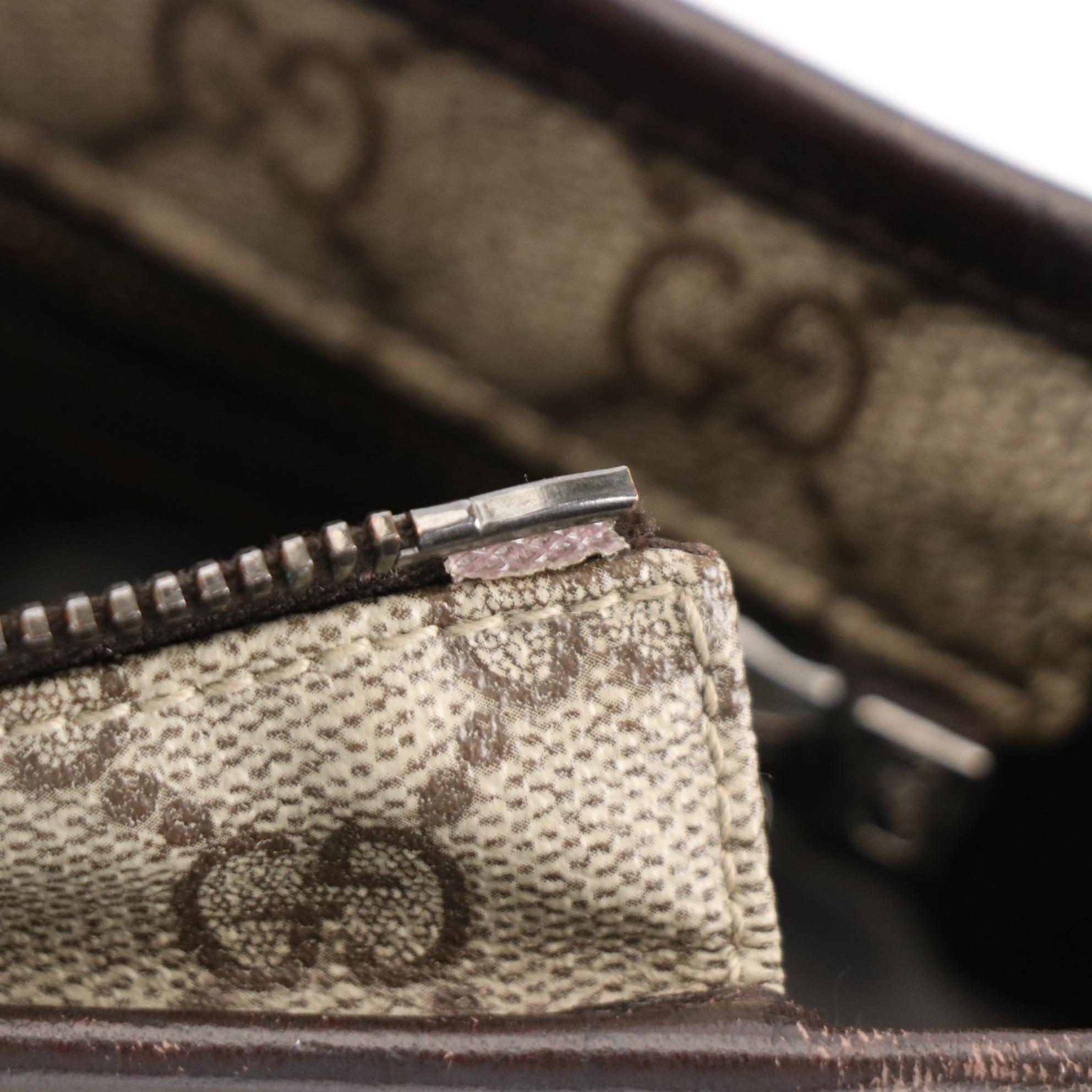 Gucci Shoulder Bag Tote in GG Supreme Canvas and Leather