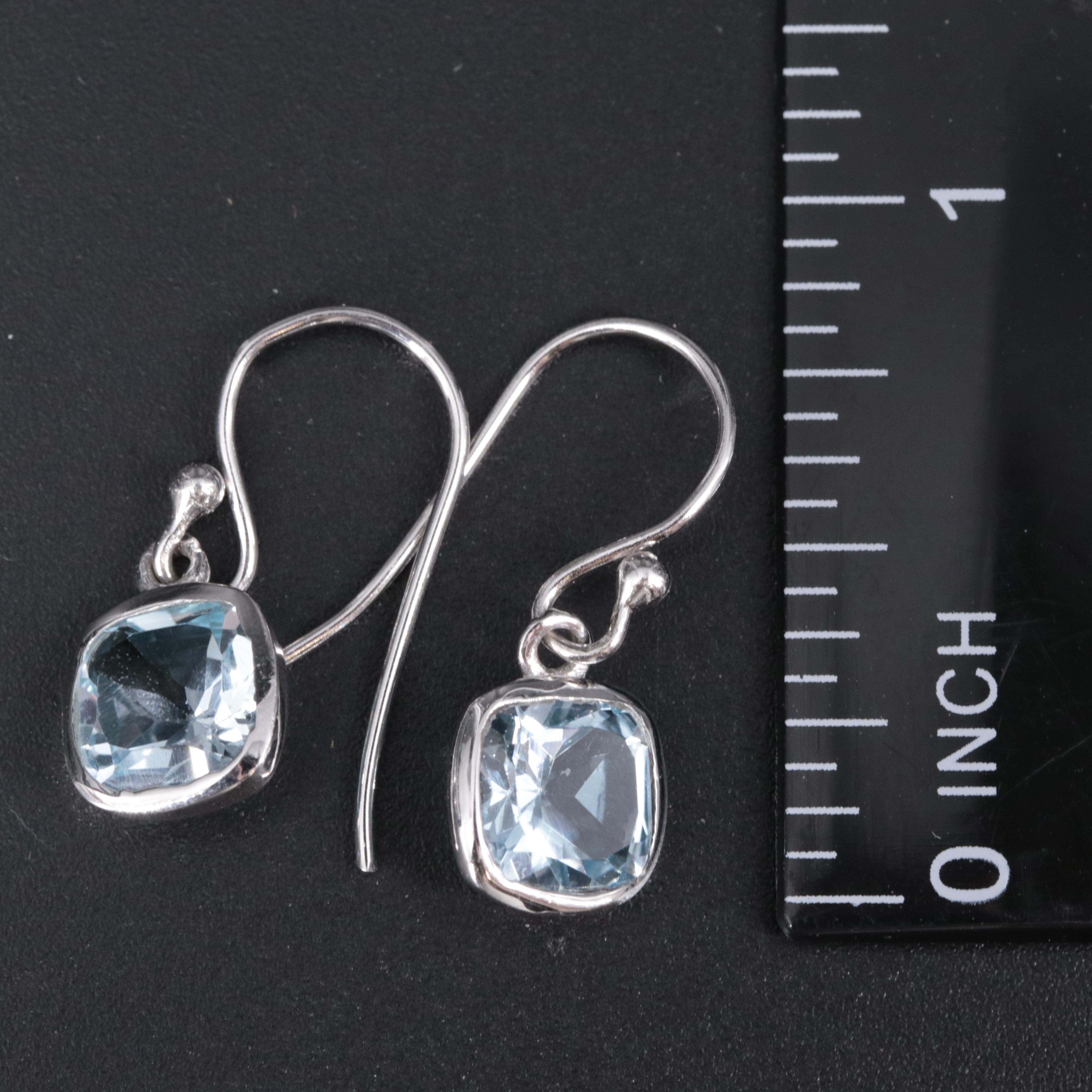 Sterling Silver Earrings Featuring Amethyst and Topaz