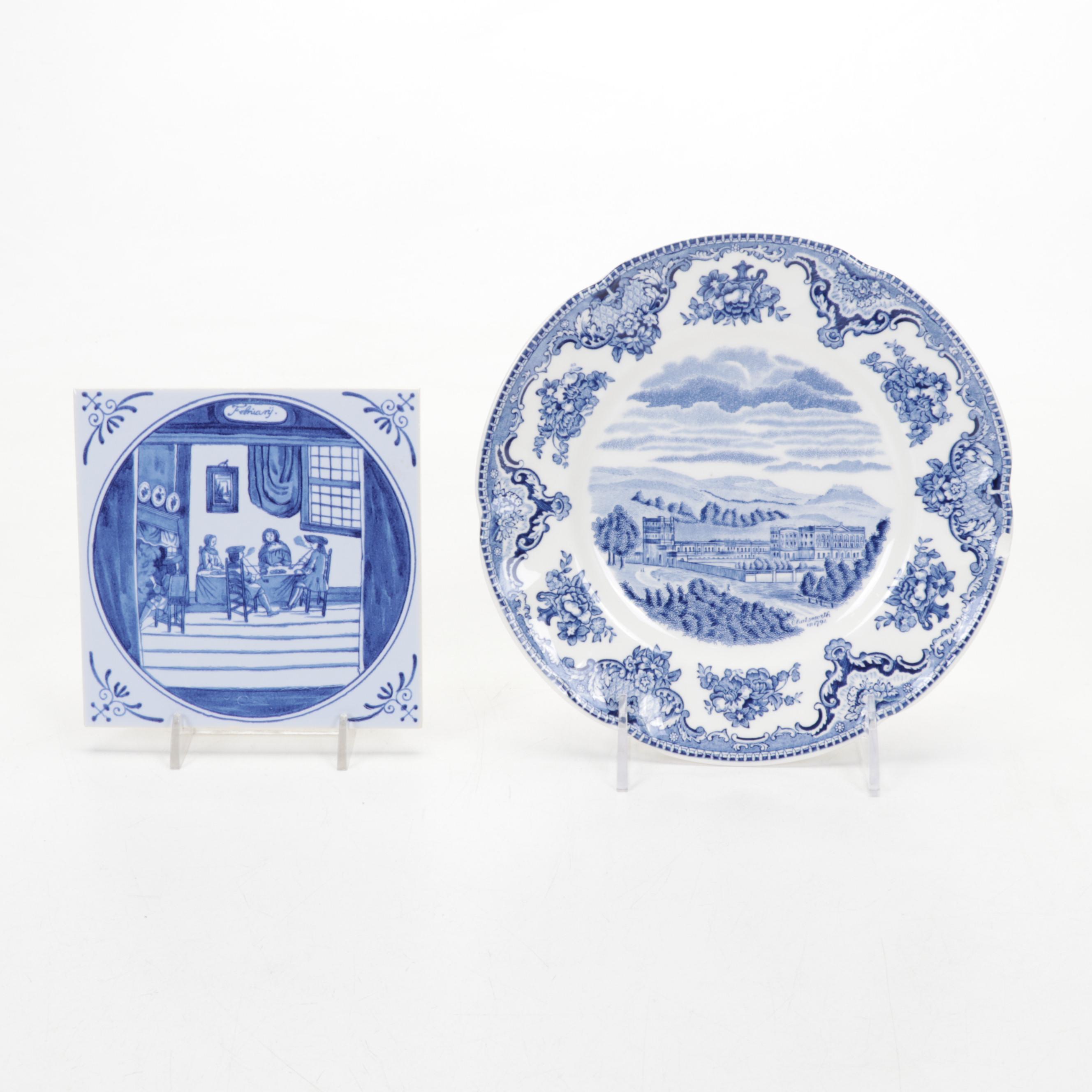 Delft, Wedgwood with  Meakin, Johnson Bros. and Other Blue and White Décor