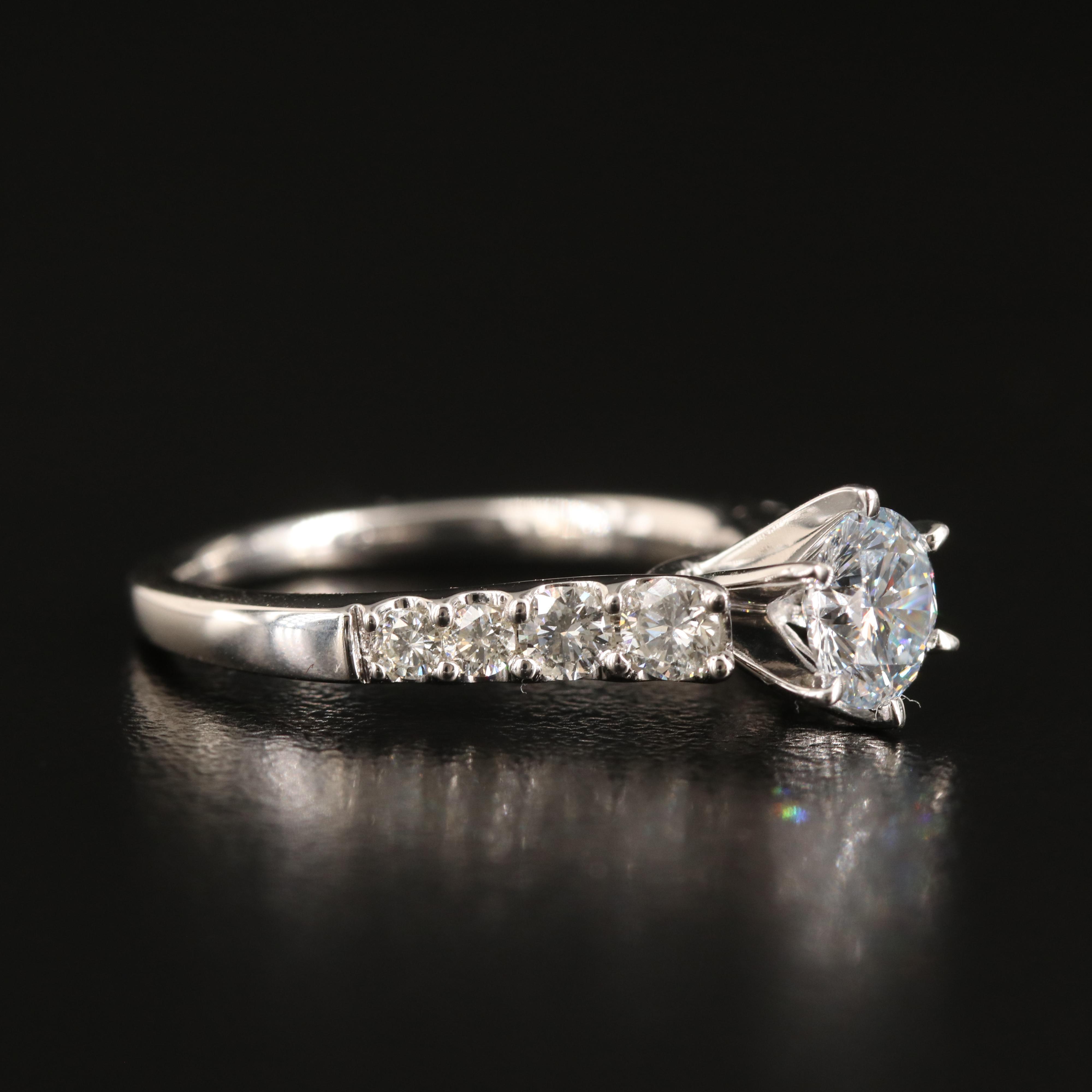 Platinum 1.37 CTW Lab Grown Diamond Ring
